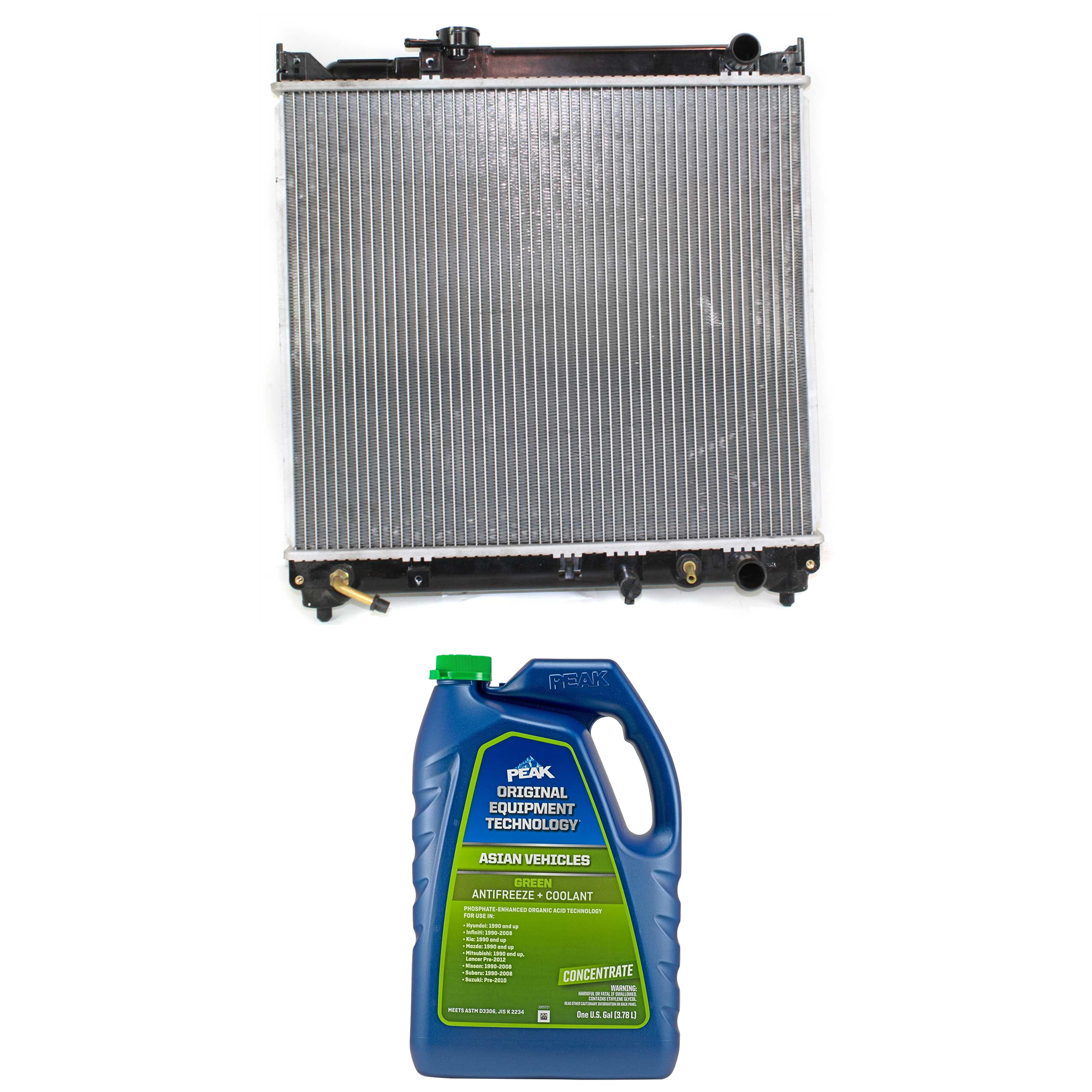 AM SIDEKICK 92-98 TRACKER 94-97 RADIATOR 2 pc kit includes Coolant Antifreeze SKU P1864-86-374GROEM 1