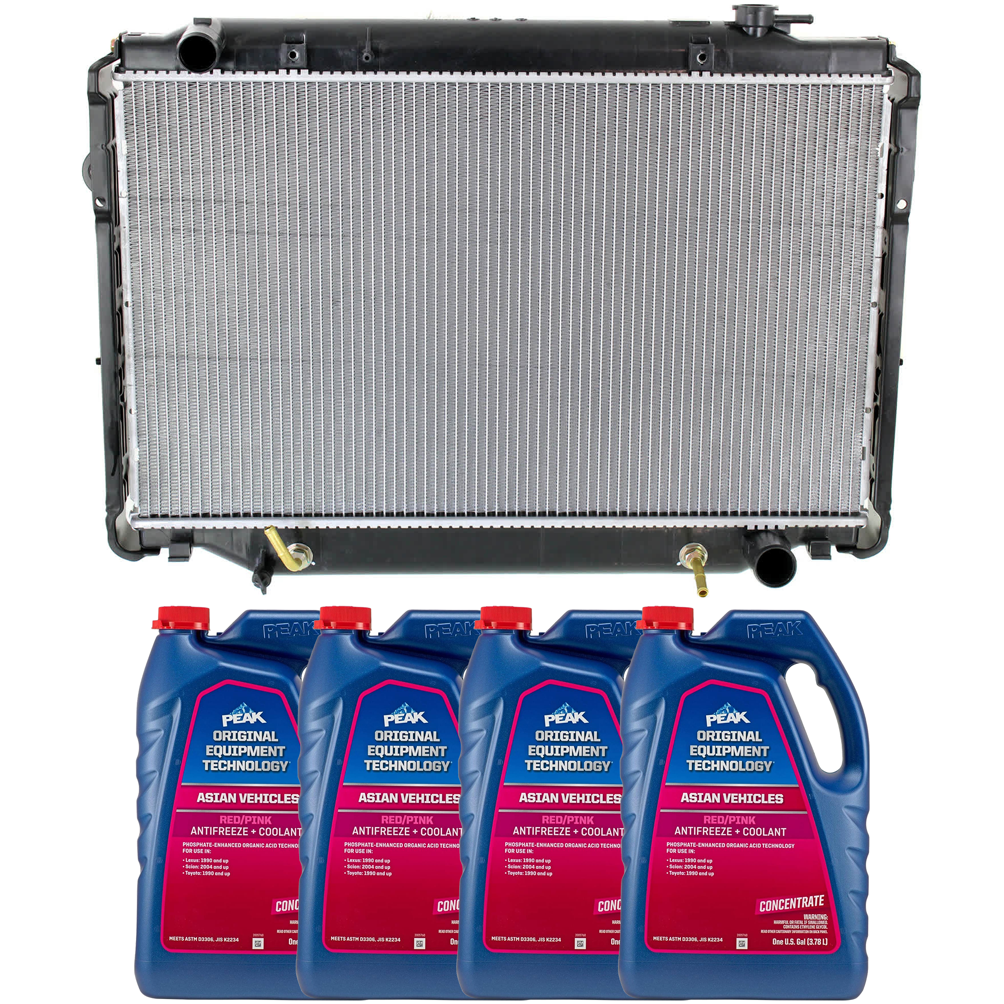 AM LAND CRUISER 93-97 LX450-96-97 RADIATOR 5 pc Kit includes Coolant Antifreeze SKU P1918-86-374ROEM 4