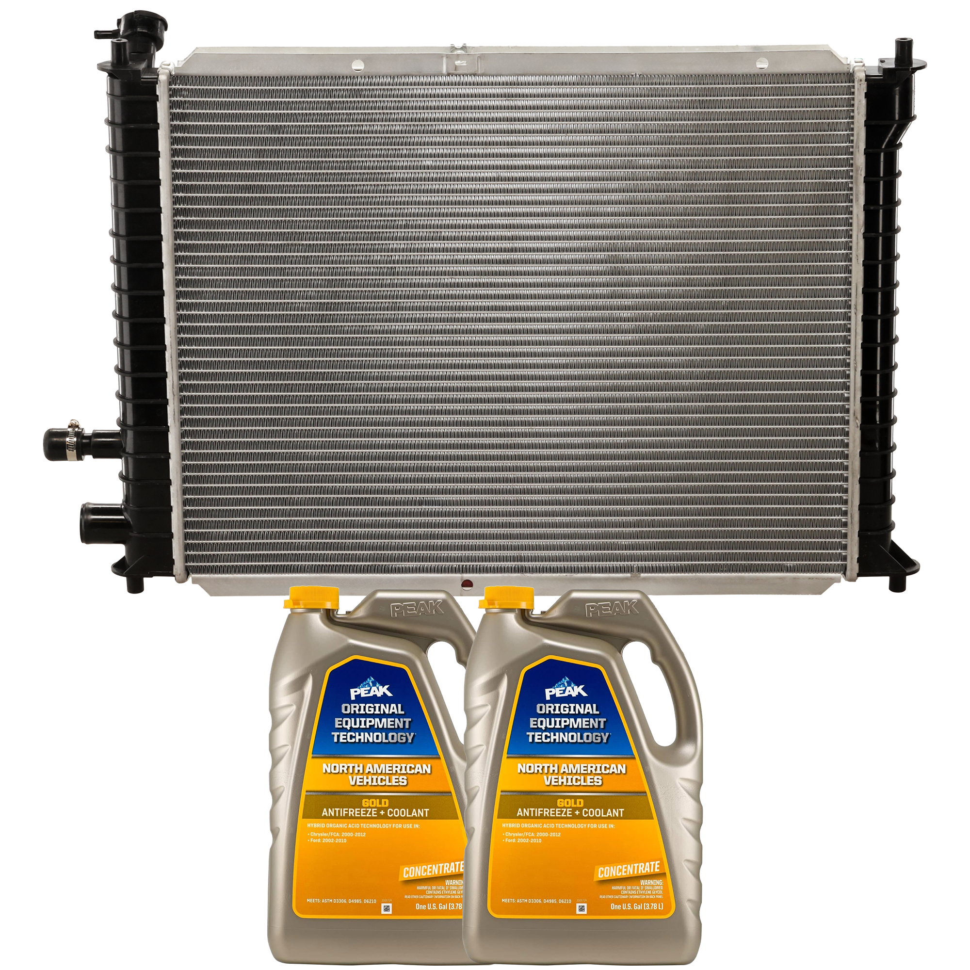 AM ESCORT 98-03 RADIATOR 3 pc Kit includes Coolant Antifreeze SKU P2140-86-734GOEM 2