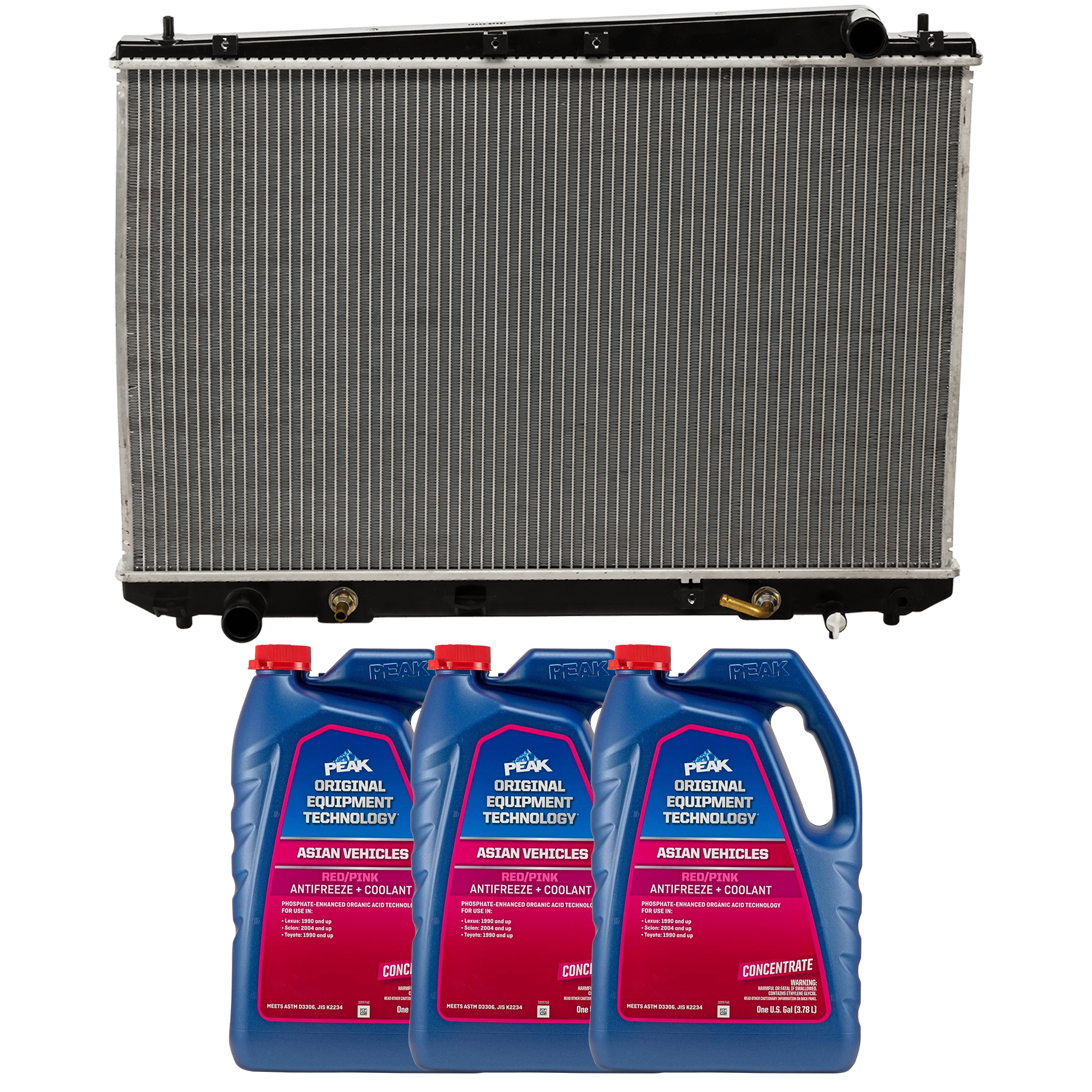 AM SIENNA 98-03 RADIATOR 4 pc Kit includes Coolant Antifreeze SKU P2153-86-374ROEM 3