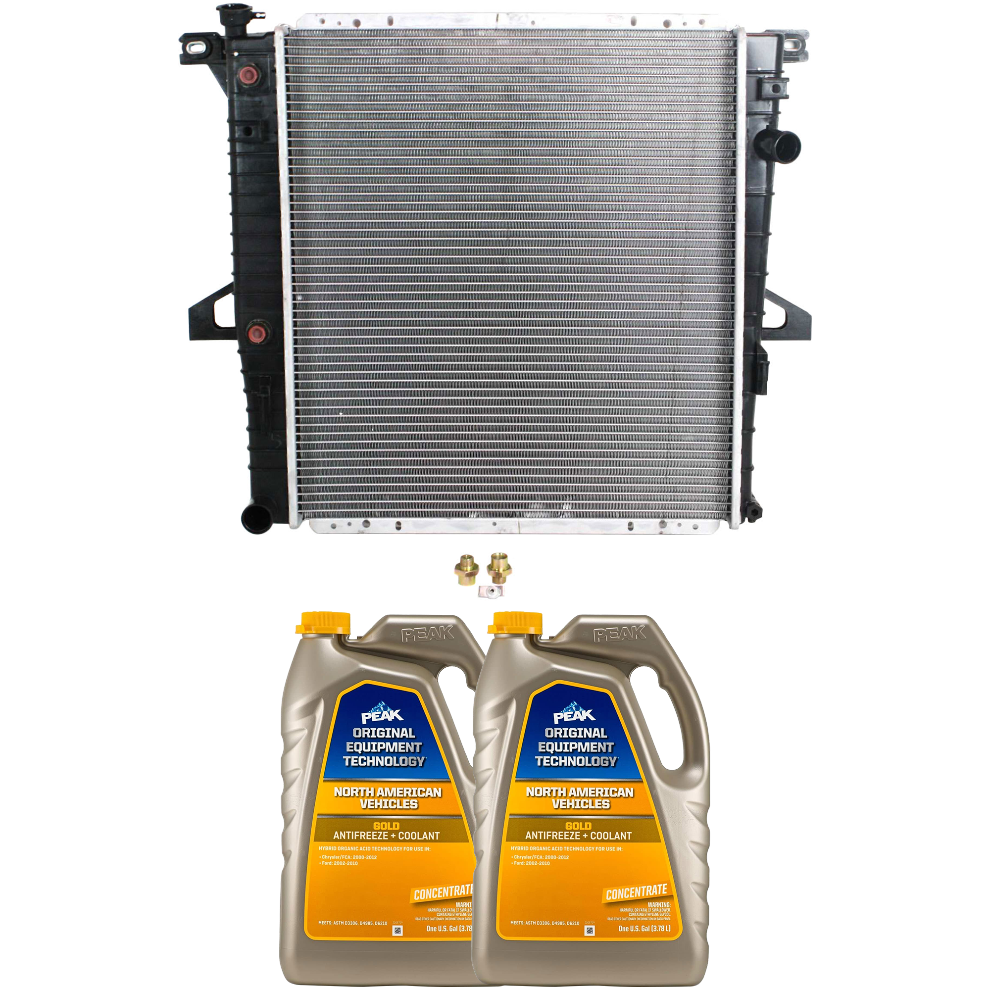 AM B4000-02-09 EXPLORER 98-00 RANGER 98-11 RADIATOR 3 pc Kit with Coolant Antifreeze SKU P2173-86-734GOEM 2