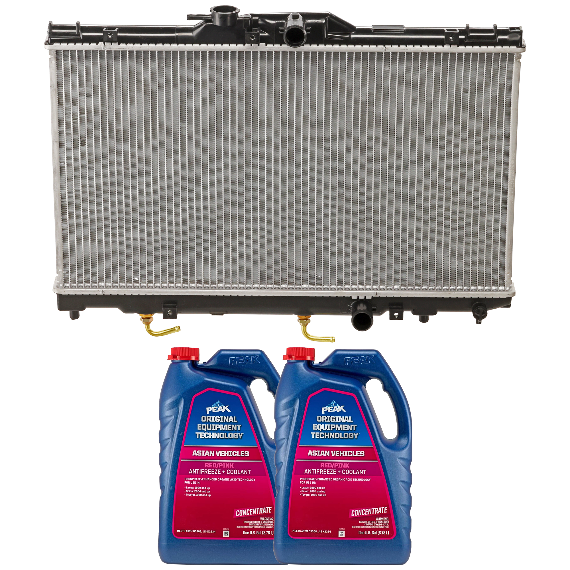AM COROLLA 98-02 RADIATOR 3 pc kit includes Coolant Antifreeze SKU P2198-86-374ROEM 2
