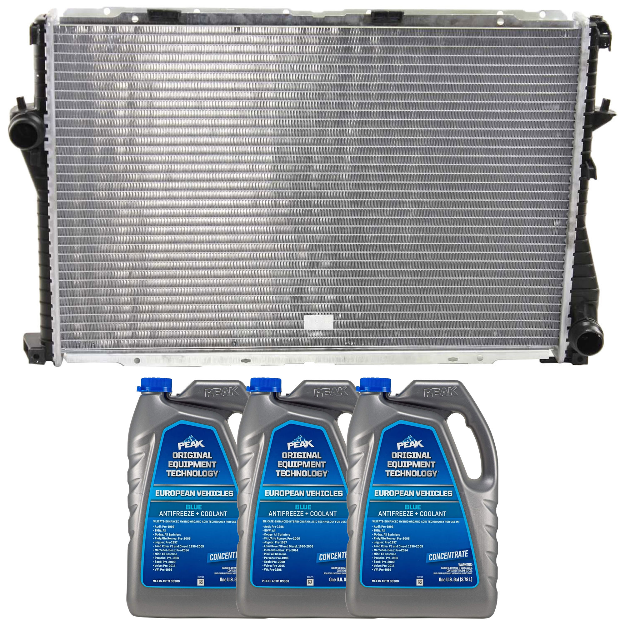 AM 5 SERIES 99-03 RADIATOR 4 pc kit with Coolant Antifreeze SKU P2284-86-314BOEME 3