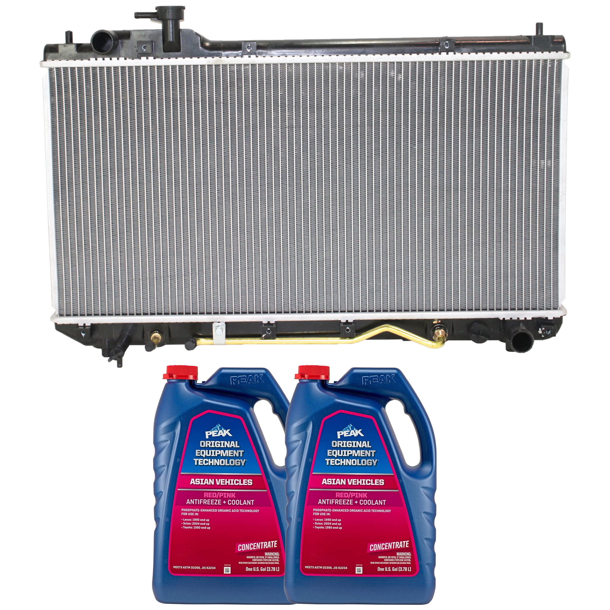 AM RAV4-98-00 RADIATOR 3 pc kit with Coolant Antifreeze SKU P2292-86-374ROEM 2