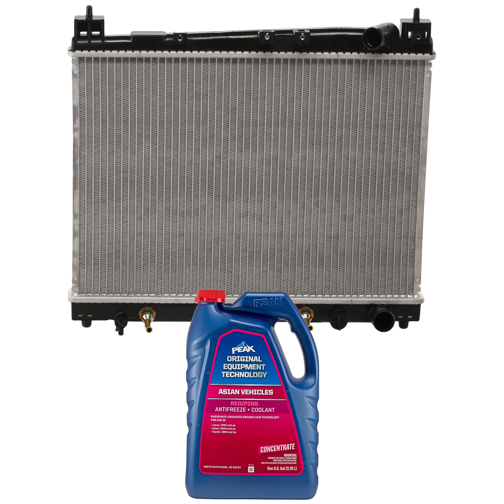 AM ECHO 00-03 RADIATOR 2 pc kit with Coolant Antifreeze SKU P2305-86-374ROEM 1