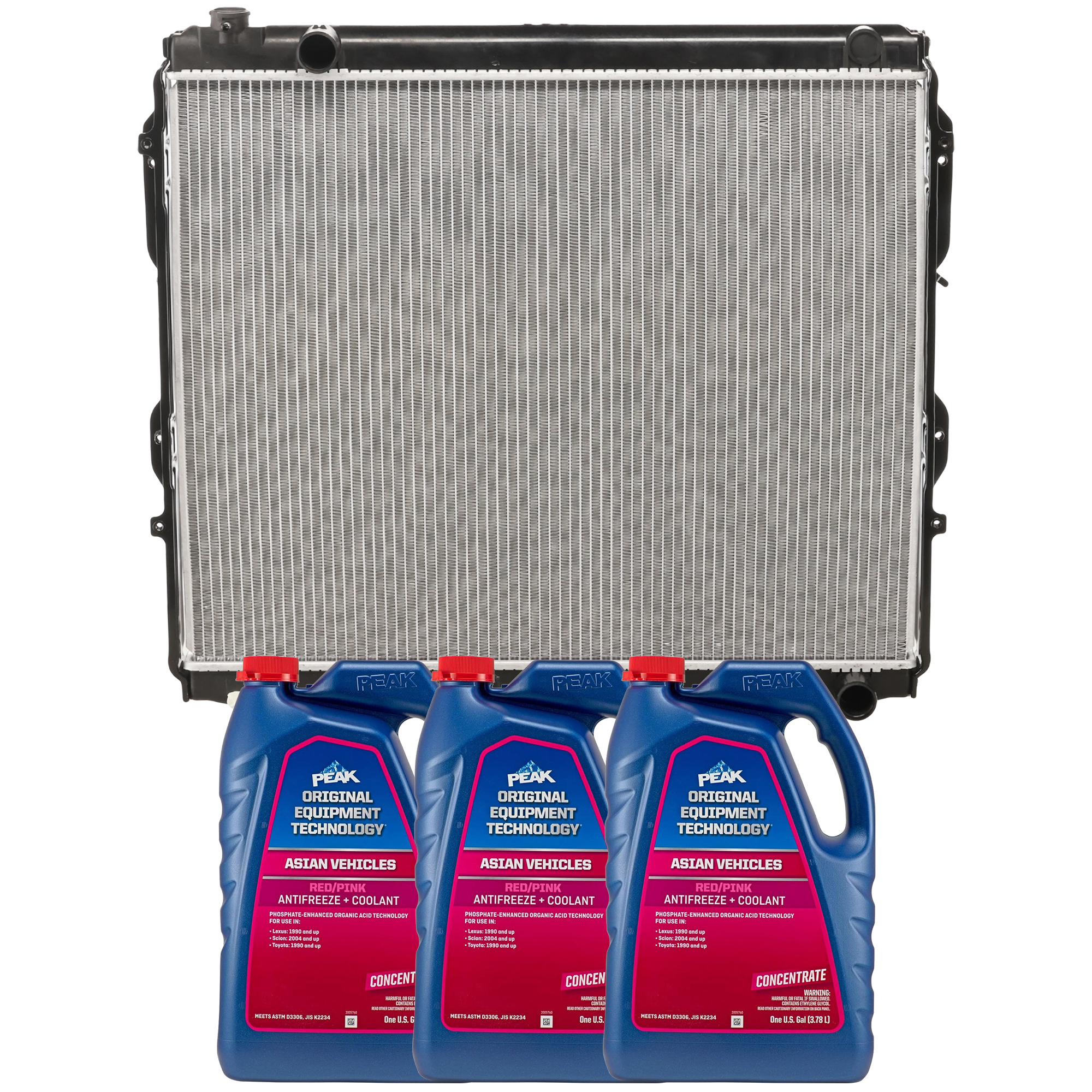 AM TUNDRA 04-06 RADIATOR 4 pc kit with Coolant Antifreeze SKU P2321-86-174POEM 3