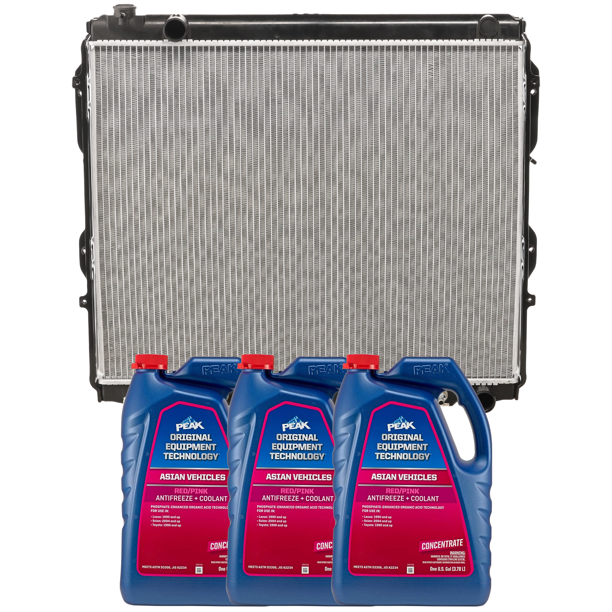 AM TUNDRA 00-03 RADIATOR 4 pc kit with Coolant Antifreeze SKU P2321-86-374ROEM 3