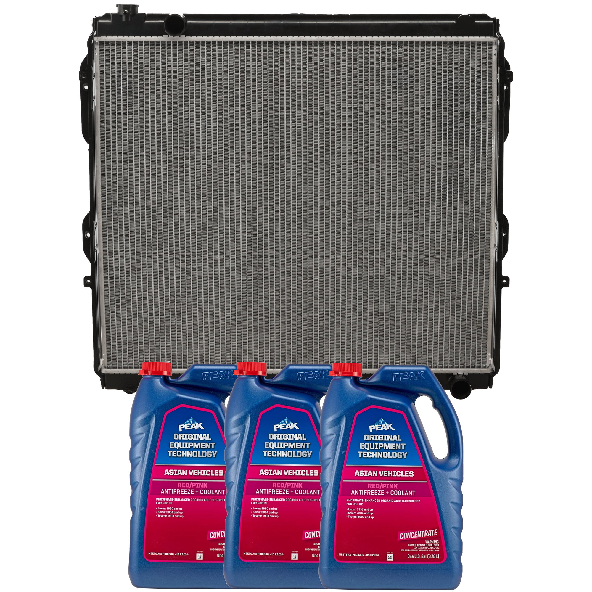 AM TUNDRA 04-06 RADIATOR 4 pc kit with Coolant Antifreeze SKU P2376-86-174POEM 3