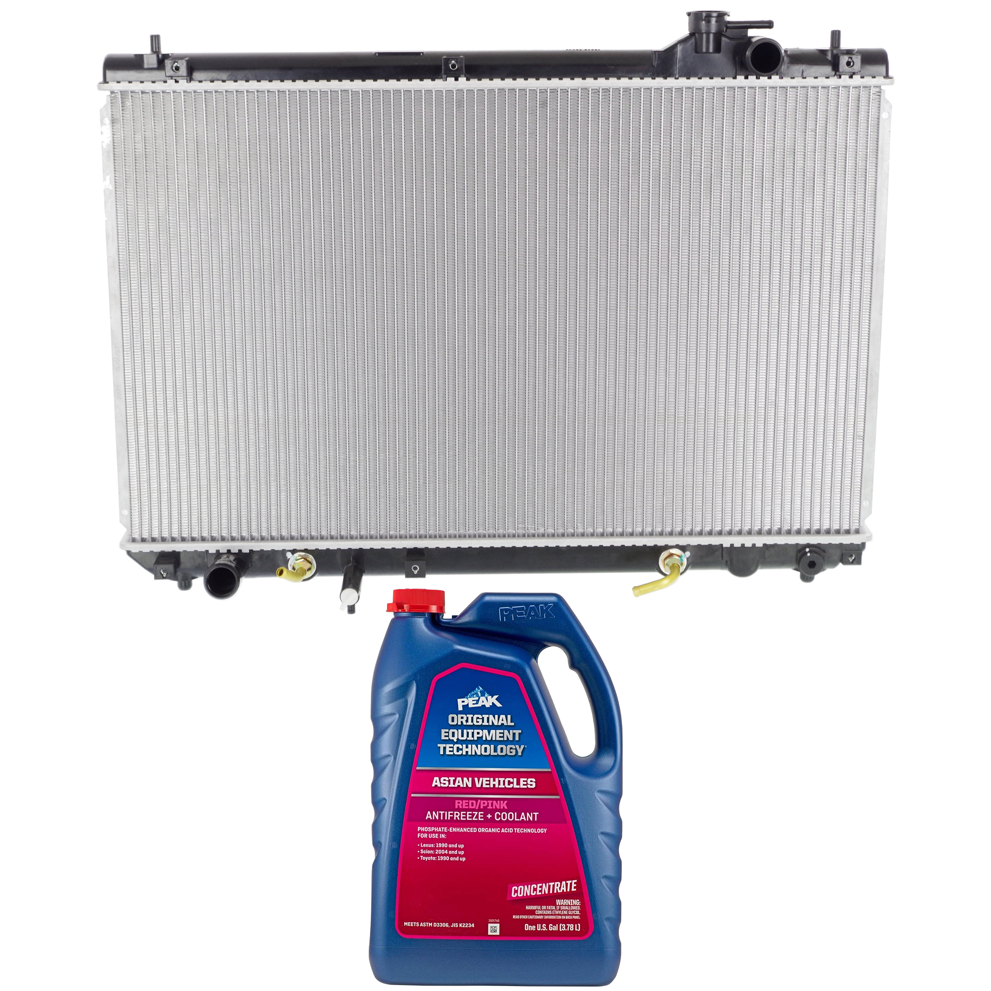 AM HIGHLANDER 06-07 RADIATOR 2 pc kit with Coolant Antifreeze SKU P2377-86-174POEM 1