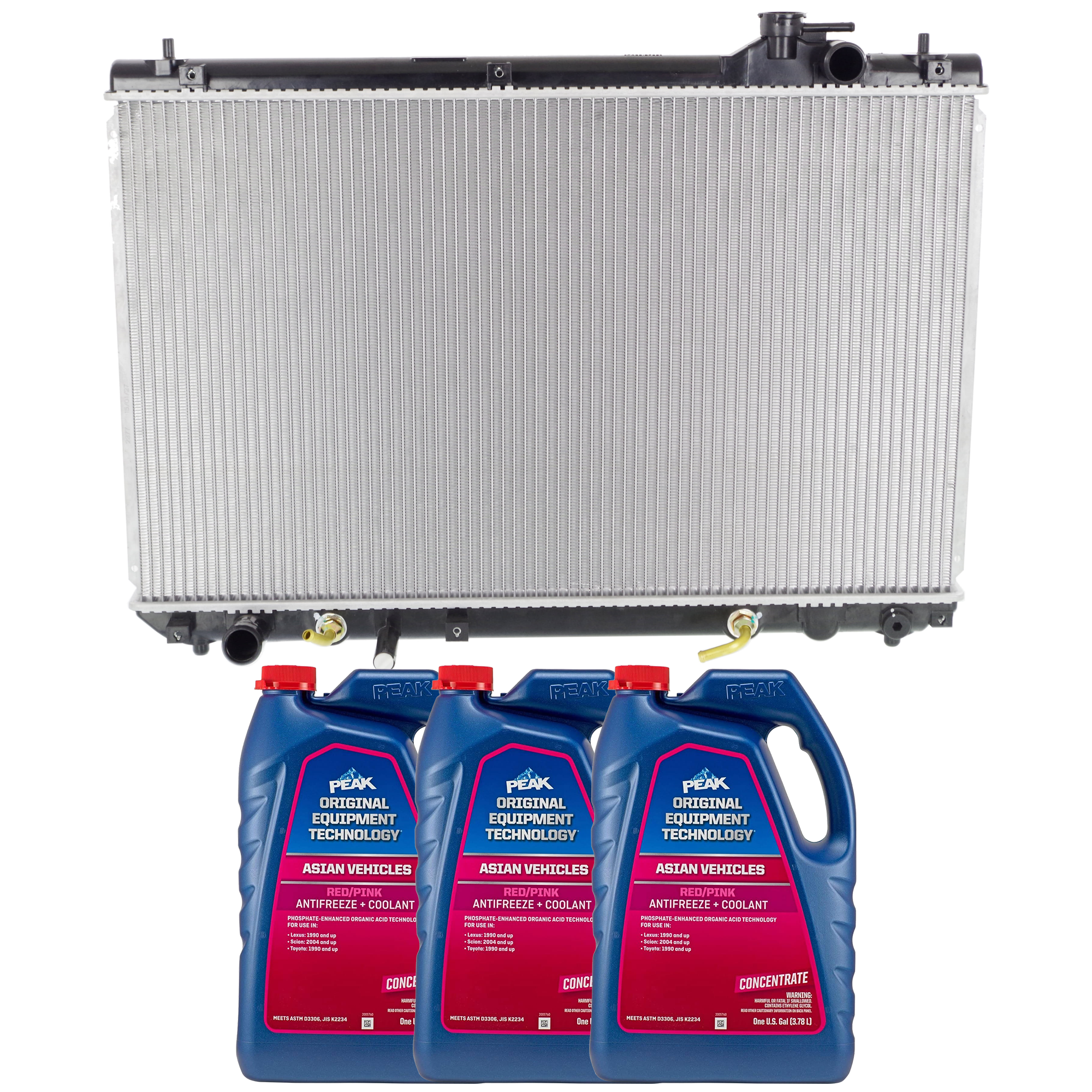 AM HIGHLANDER 01-03 RADIATOR 4 pc kit with Coolant Antifreeze SKU P2377-86-374ROEM 3