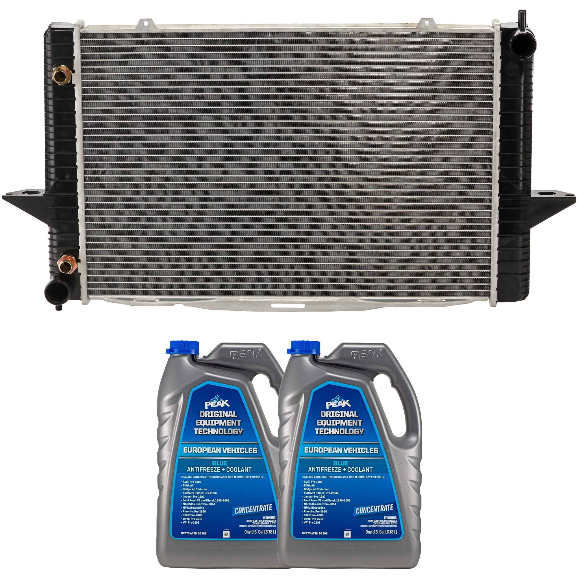 AM C70-99-04 RADIATOR 3 pc kit with Coolant Antifreeze SKU P2424-86-314BOEME 2