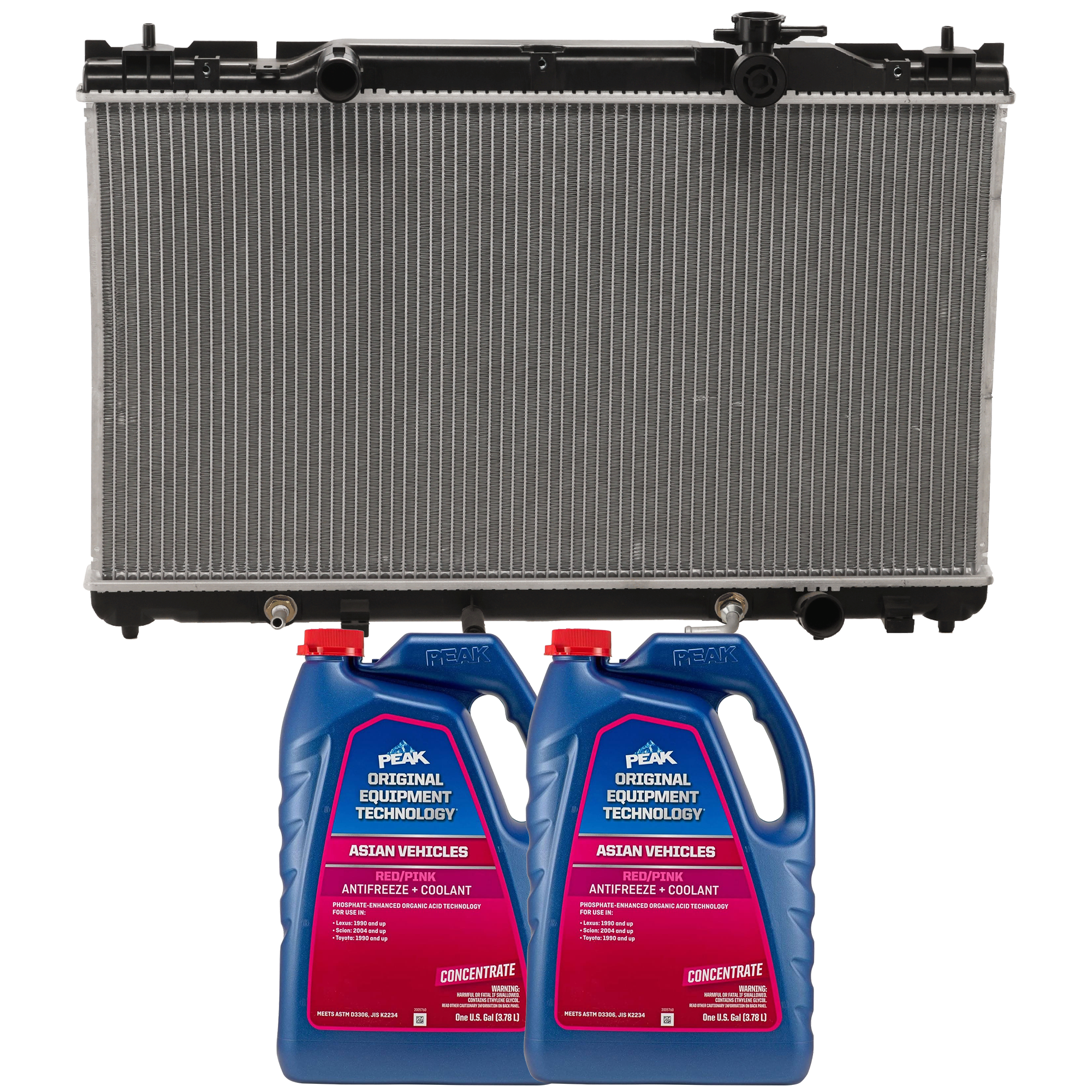 AM SOLARA 04-08 RADIATOR 3 pc kit with Coolant Antifreeze SKU P2436-86-174POEM 2