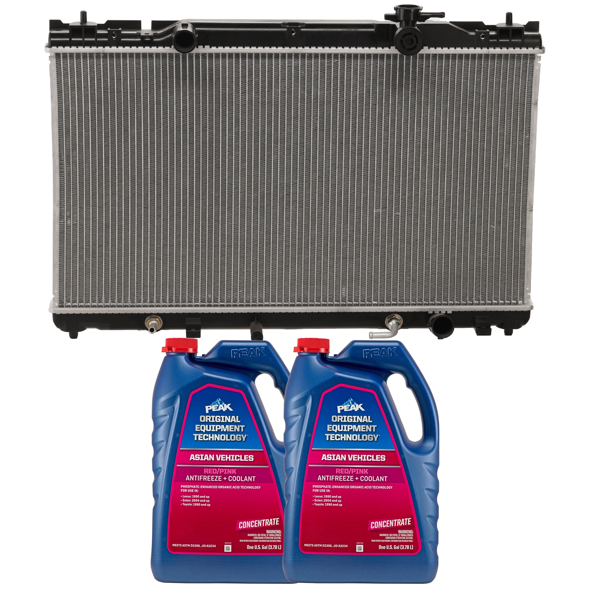AM CAMRY 02-03 RADIATOR 3 pc kit with Coolant Antifreeze SKU P2436-86-374ROEM 2