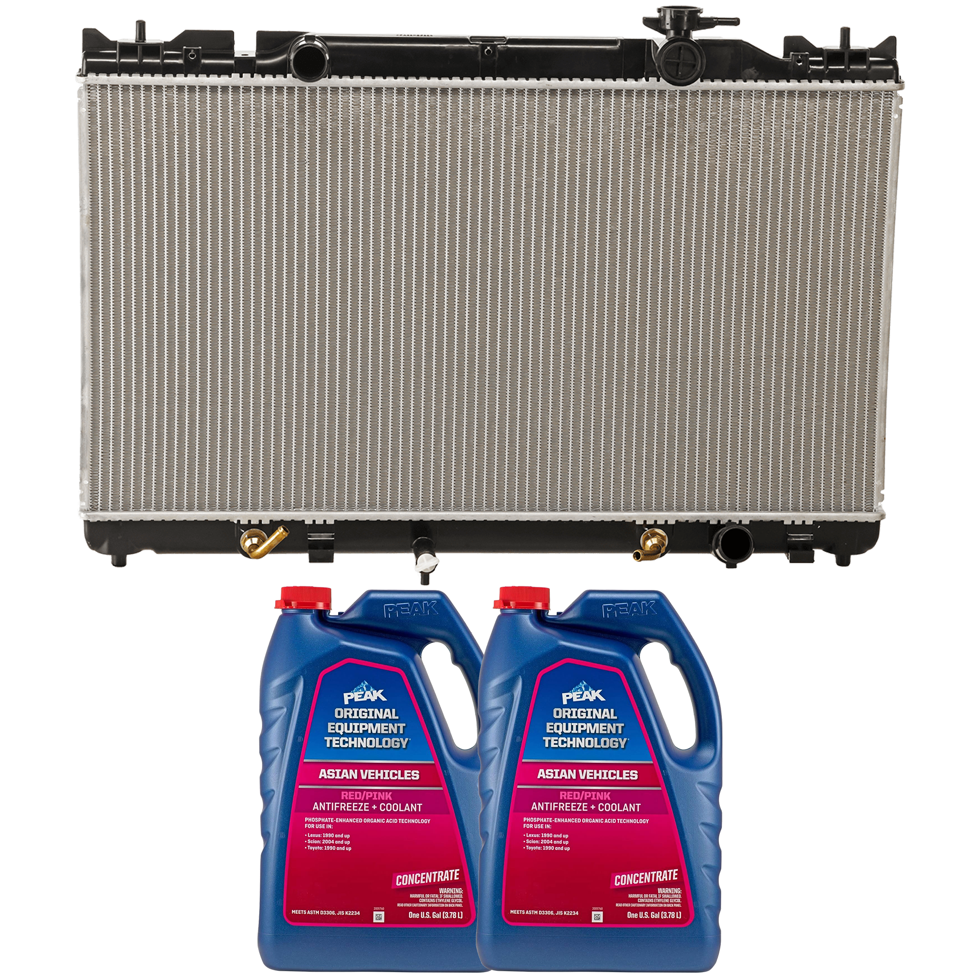 AM SOLARA 04-08 RADIATOR 3 pc kit with Coolant Antifreeze SKU P2437-86-174POEM 2