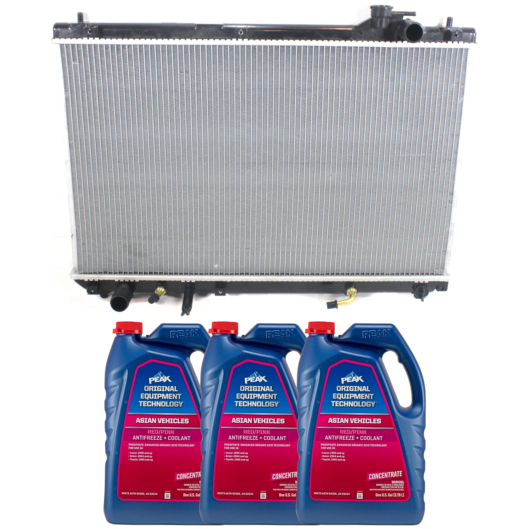 AM HIGHLANDER 04-05 RADIATOR 4 pc kit with Coolant Antifreeze SKU P2452-86-174POEM 3