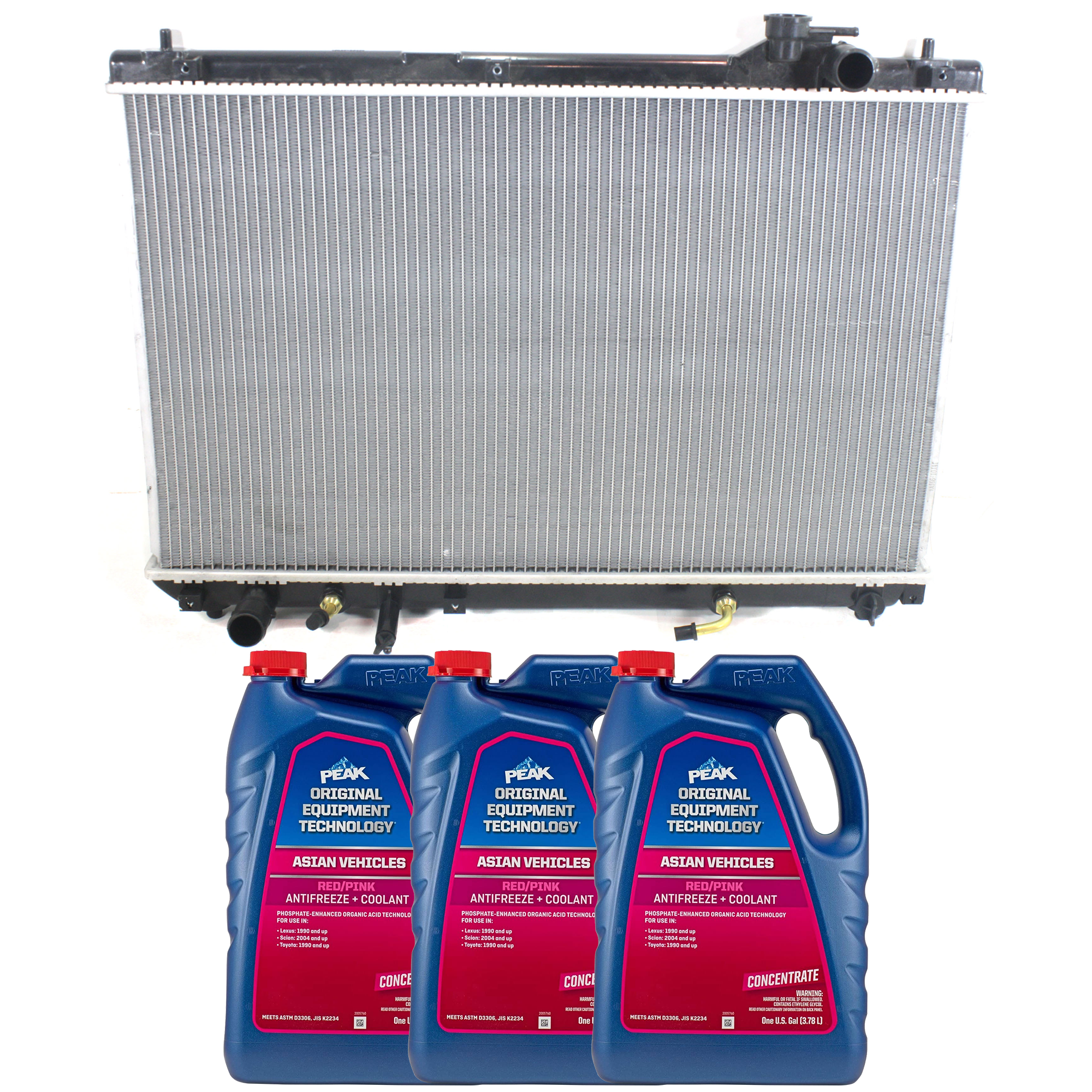 AM HIGHLANDER 01-03 RADIATOR 4 pc kit with Coolant Antifreeze SKU P2452-86-374ROEM 3