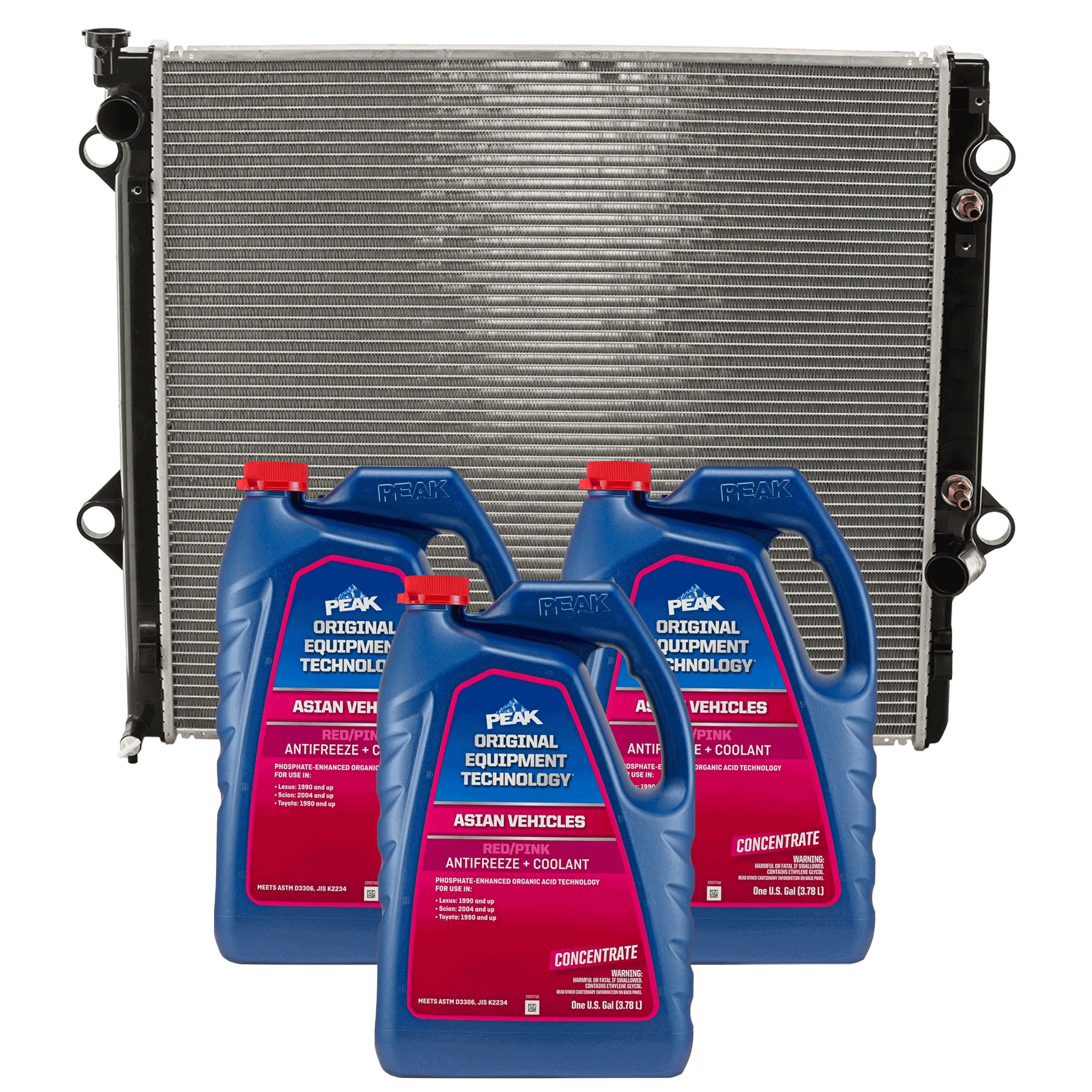 AM 4RUNNER 03-09 RADIATOR 4 pc kit with Coolant Antifreeze SKU P2581-86-174POEM 3