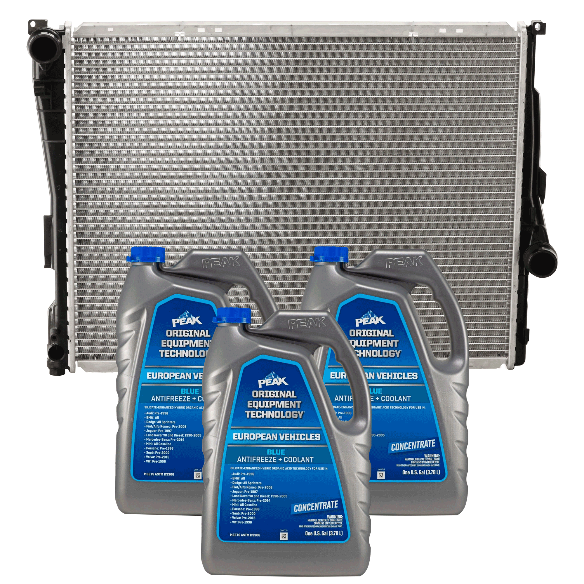 AM 323I 328I 99-00 RADIATOR 4 pc kit with Coolant Antifreeze SKU P2636-86-314BOEME 3