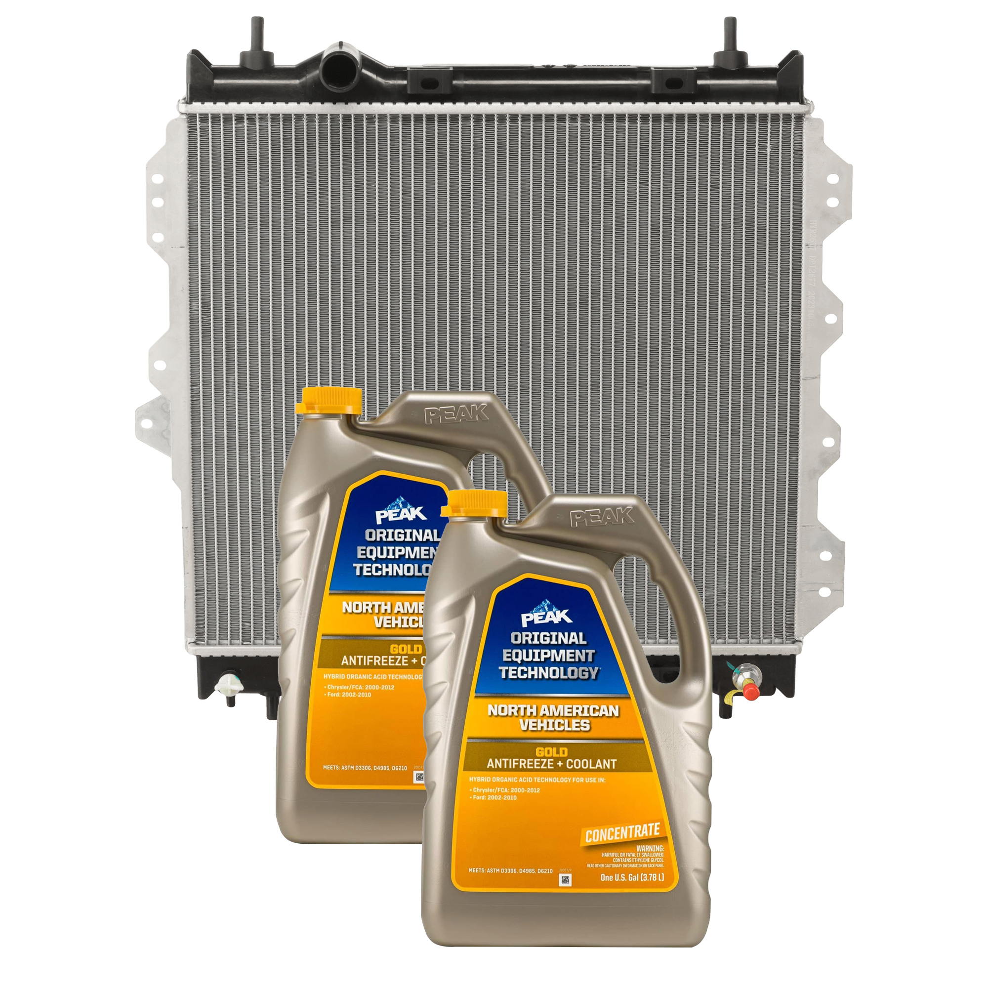 AM PT CRUISER 03-09 RADIATOR 3 pc kit with Coolant Antifreeze SKU P2677-86-734GOEM 2
