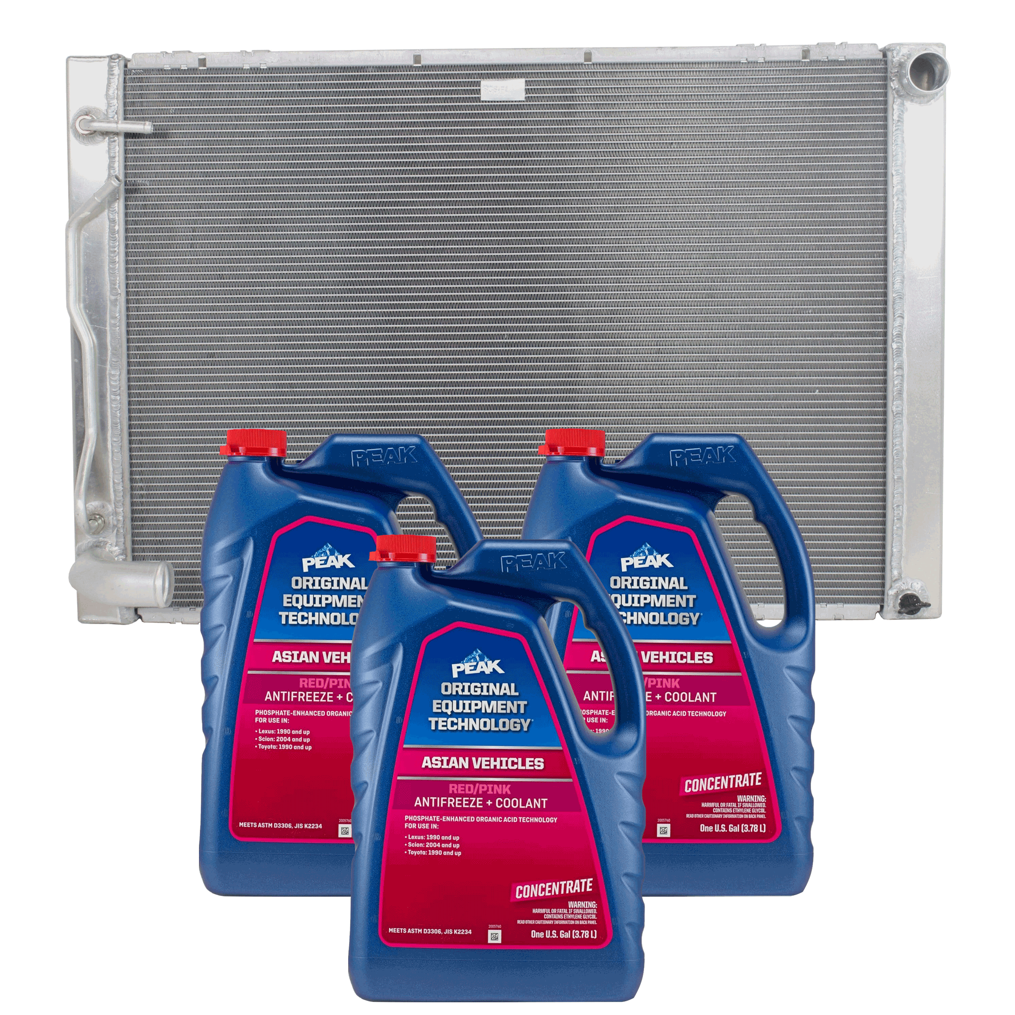 AM SIENNA 04-05 RADIATOR 4 pc kit with Coolant Antifreeze SKU P2682-86-174POEM 3 OEM 16410YZZAX 160410A402