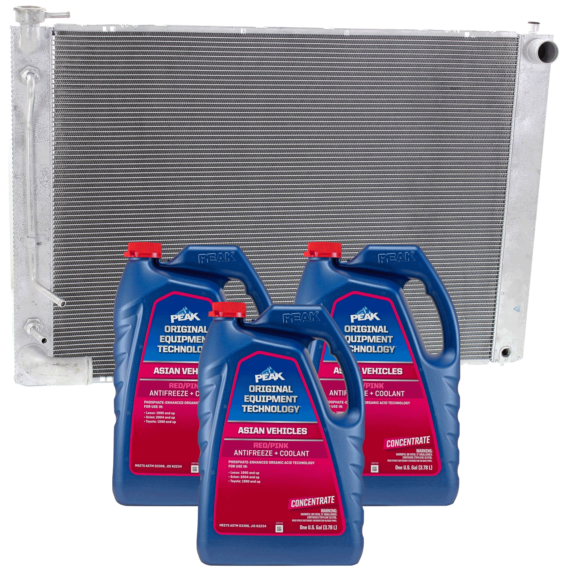 AM RX330-04-05 RADIATOR 4 pc kit with Coolant Antifreeze SKU P2689-86-174POEM 3