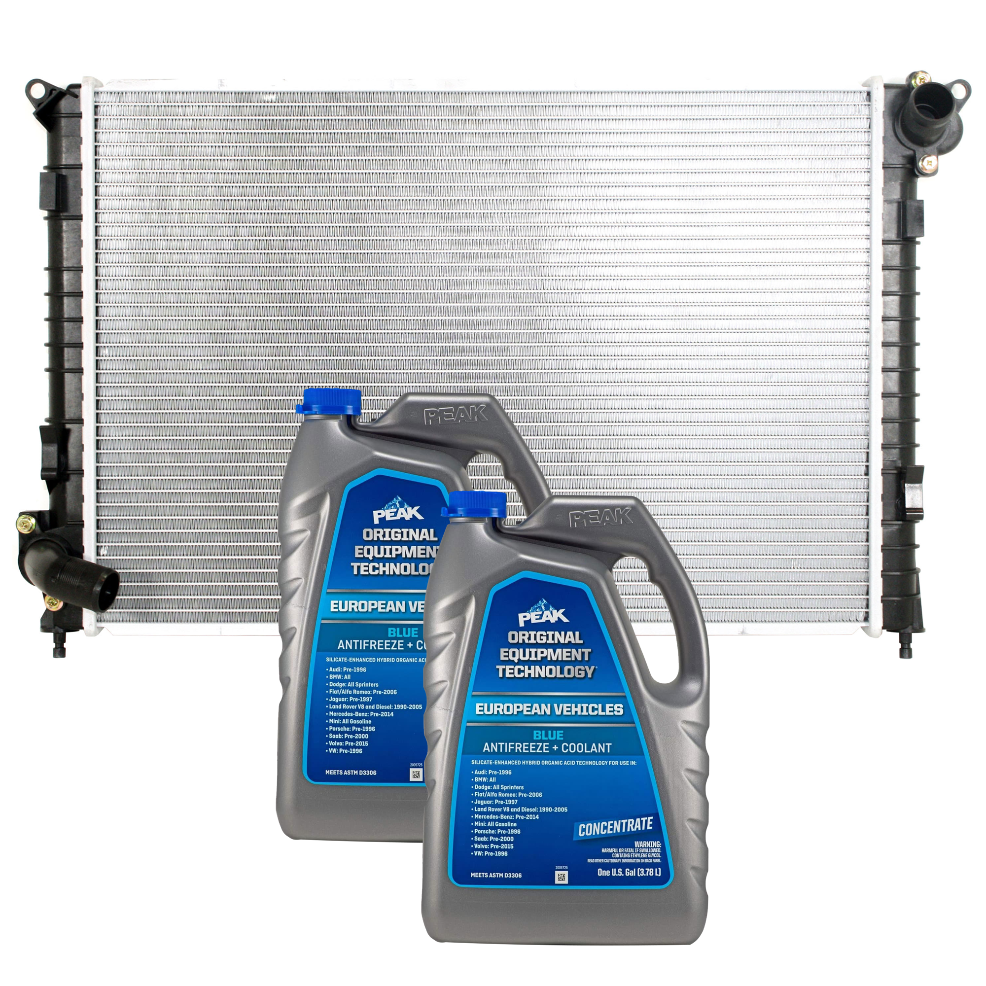 AM COOPER 02-08 RADIATOR 3 pc kit with Coolant Antifreeze SKU P2747-86-314BOEME 2