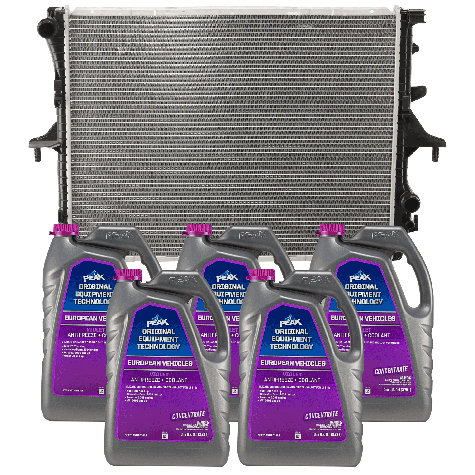AM CAYENNE 03-10 RADIATOR 6 pc kit with Coolant Antifreeze SKU P2756-86-314POEMVW 5