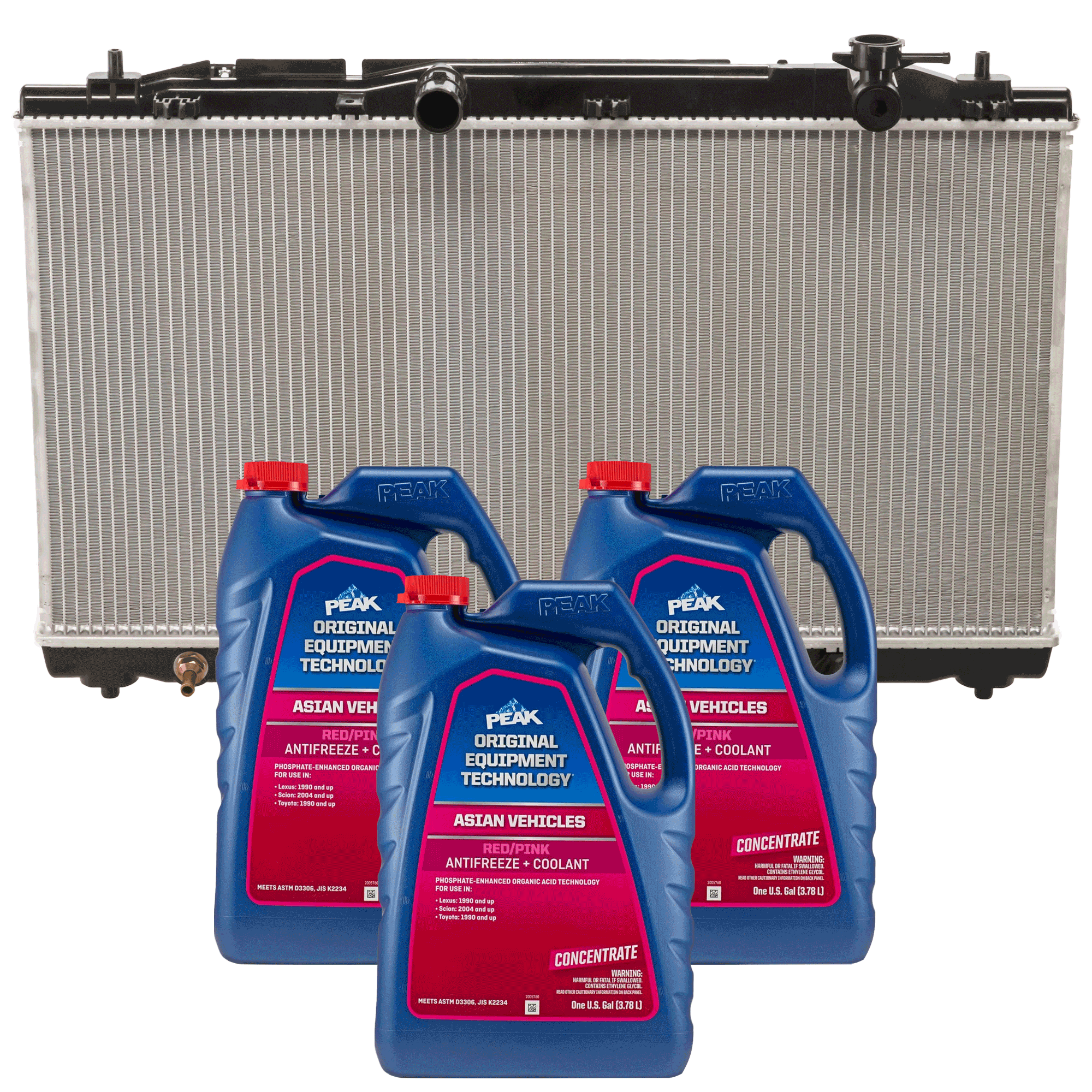 AM CAMRY 07-11 RADIATOR 4 pc kit with Coolant Antifreeze SKU P2817-86-174POEM 3