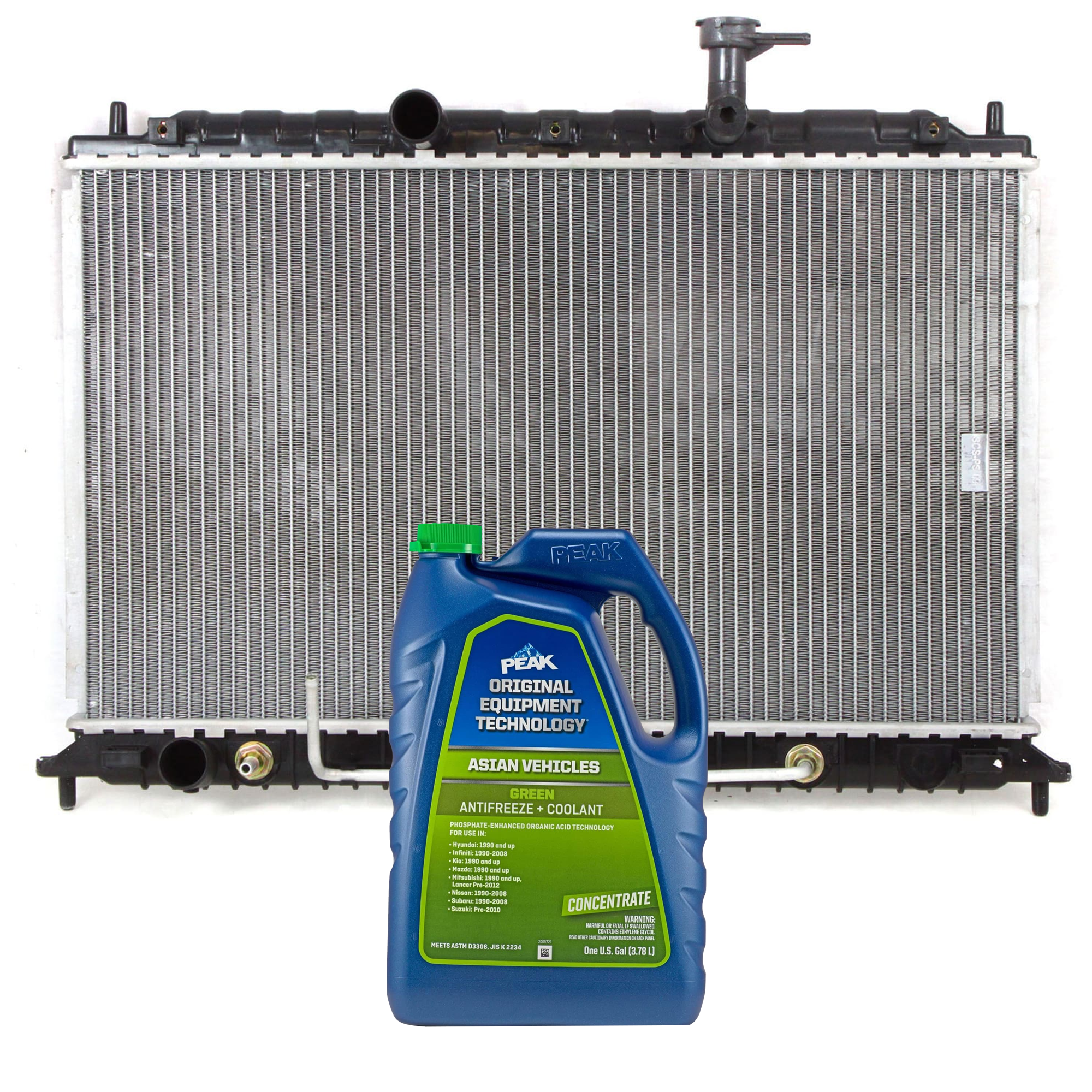 AM RIO RIO5-09-09 RADIATOR 2 pc kit with Coolant Antifreeze SKU P2820-86-374GROEM 1