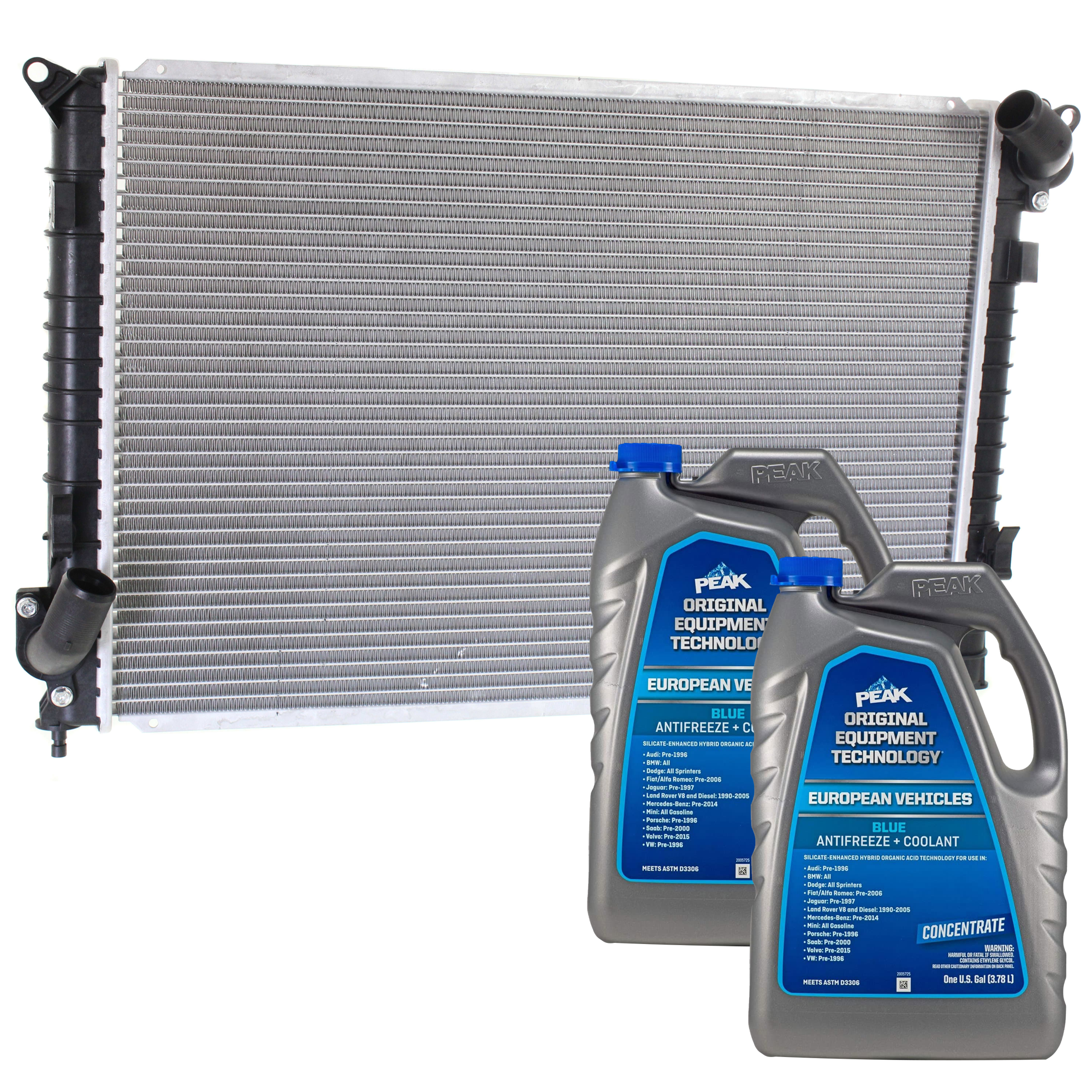 AM COOPER 02-08 RADIATOR 3 pc kit with Coolant Antifreeze SKU P2859-86-314BOEME 2