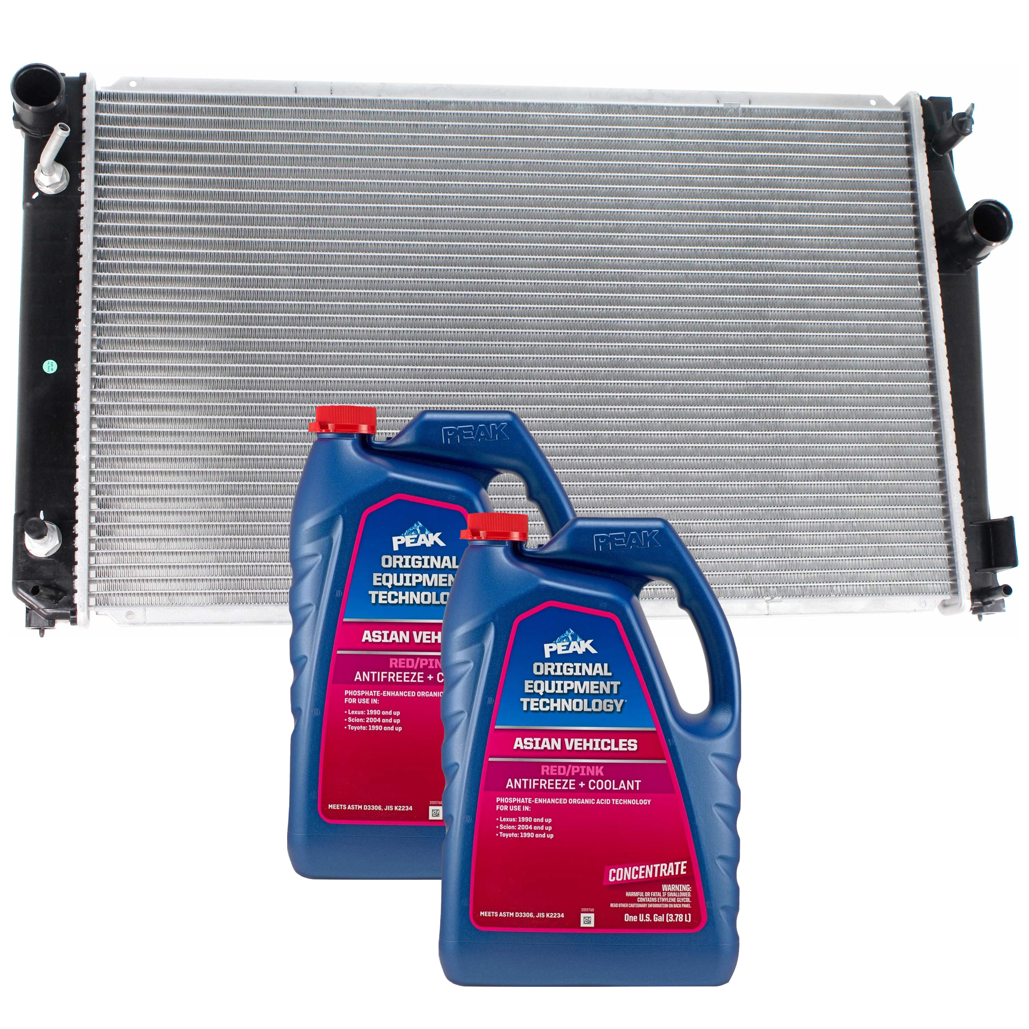 AM RAV4-06-06 RADIATOR 3 pc kit with Coolant Antifreeze SKU P2892-86-174POEM 2