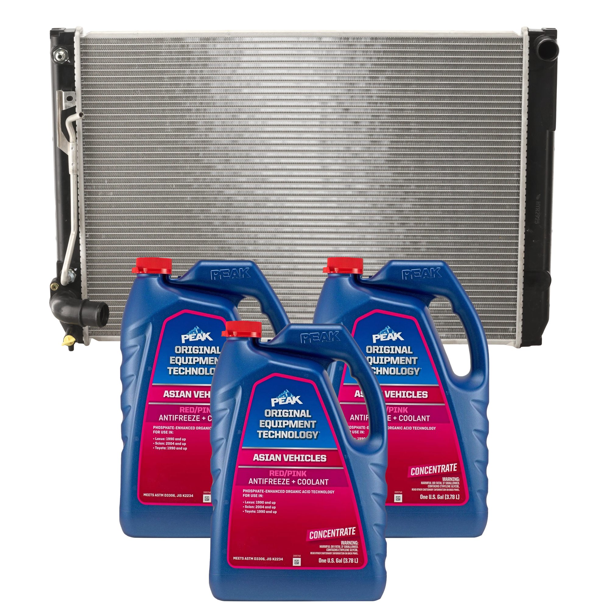 AM SIENNA 05-06 RADIATOR 4 pc kit with Coolant Antifreeze SKU P2925-86-174POEM 3