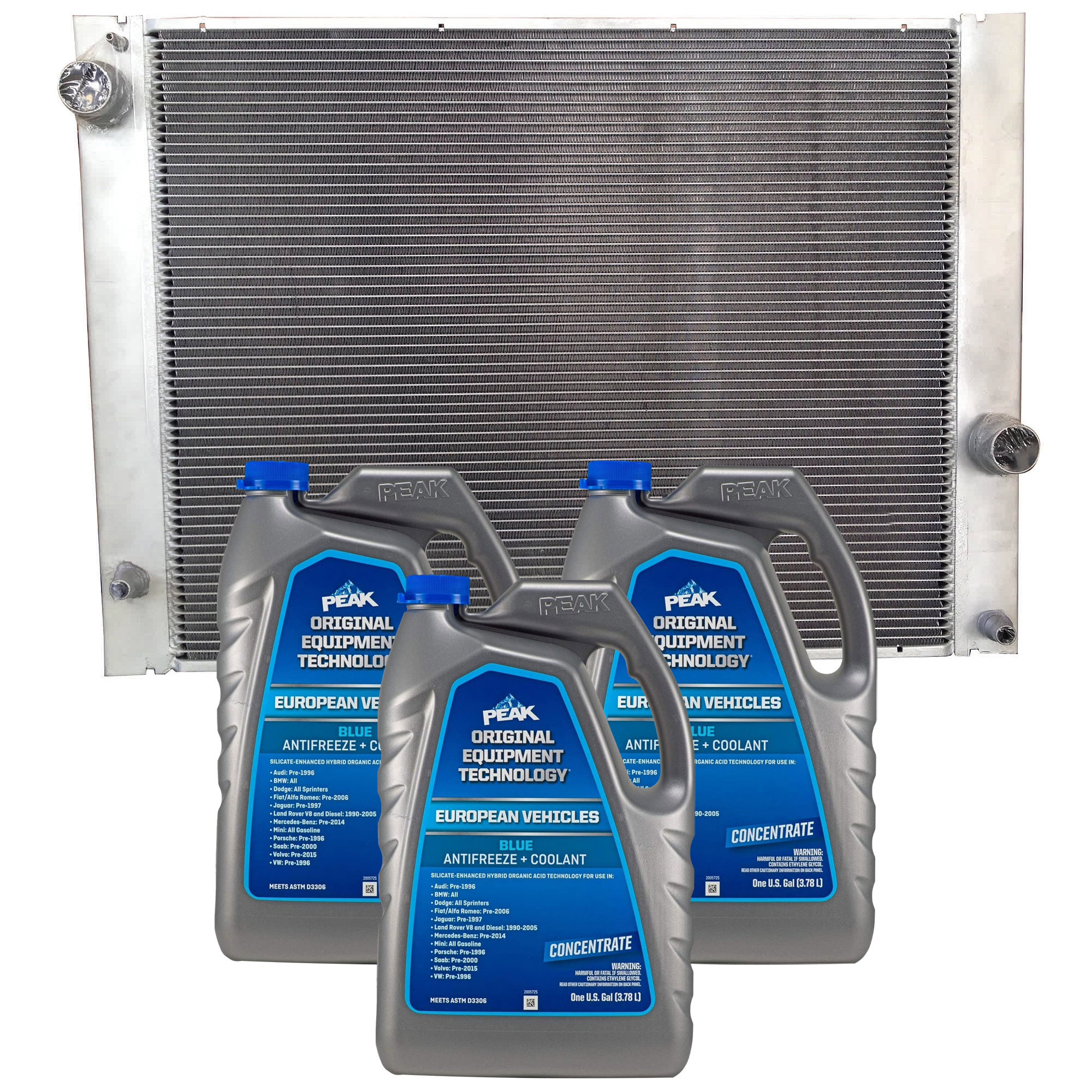 AM 5 SERIES 06-10 RADIATOR 4 pc kit with Coolant Antifreeze SKU P2942-86-314BOEME 3
