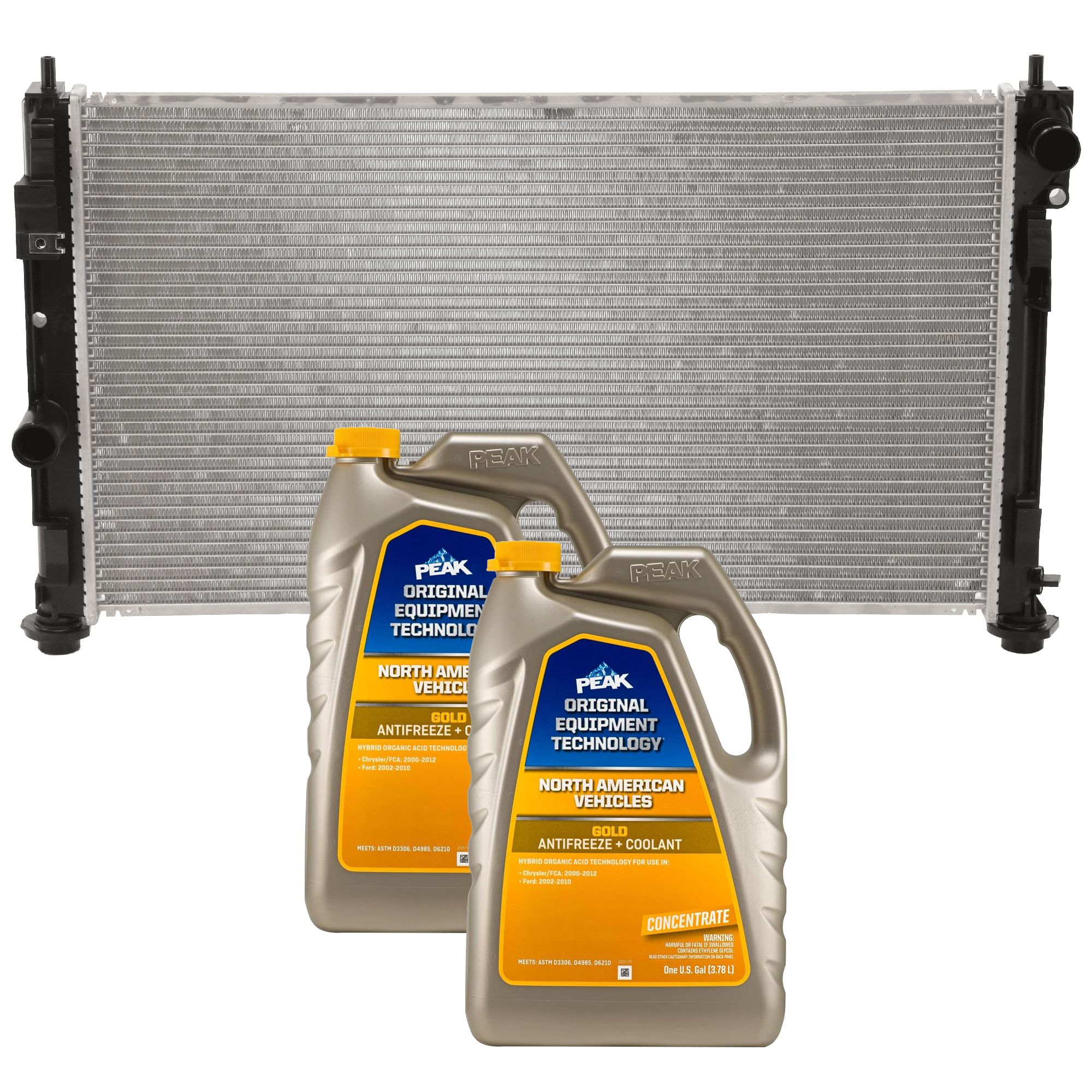 AM CALIBER PATRIOT 07-12 RADIATOR 3 pc kit with Coolant Antifreeze SKU P2951-86-734GOEM 2