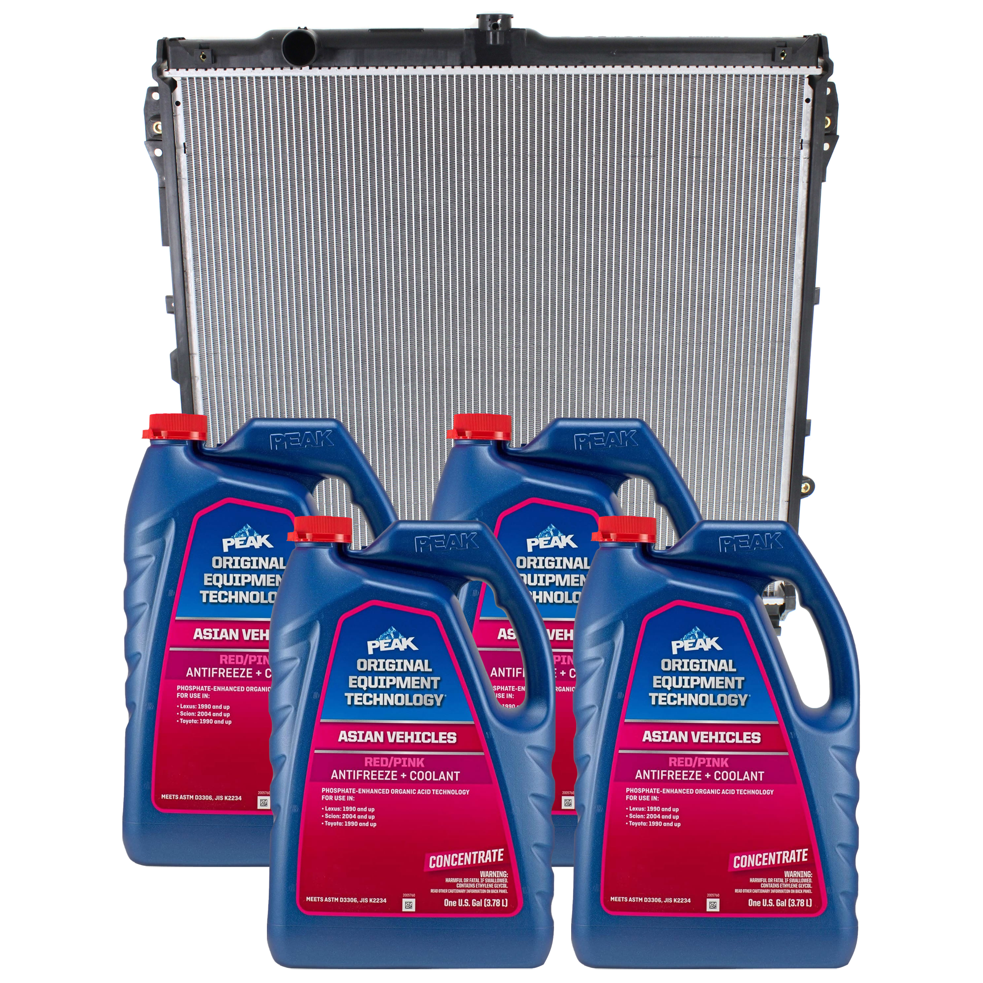 AM TUNDRA 07-13 SEQUOIA 08-14 RADIATOR 5 pc kit with Coolant Antifreeze SKU P2994-86-174POEM 4
