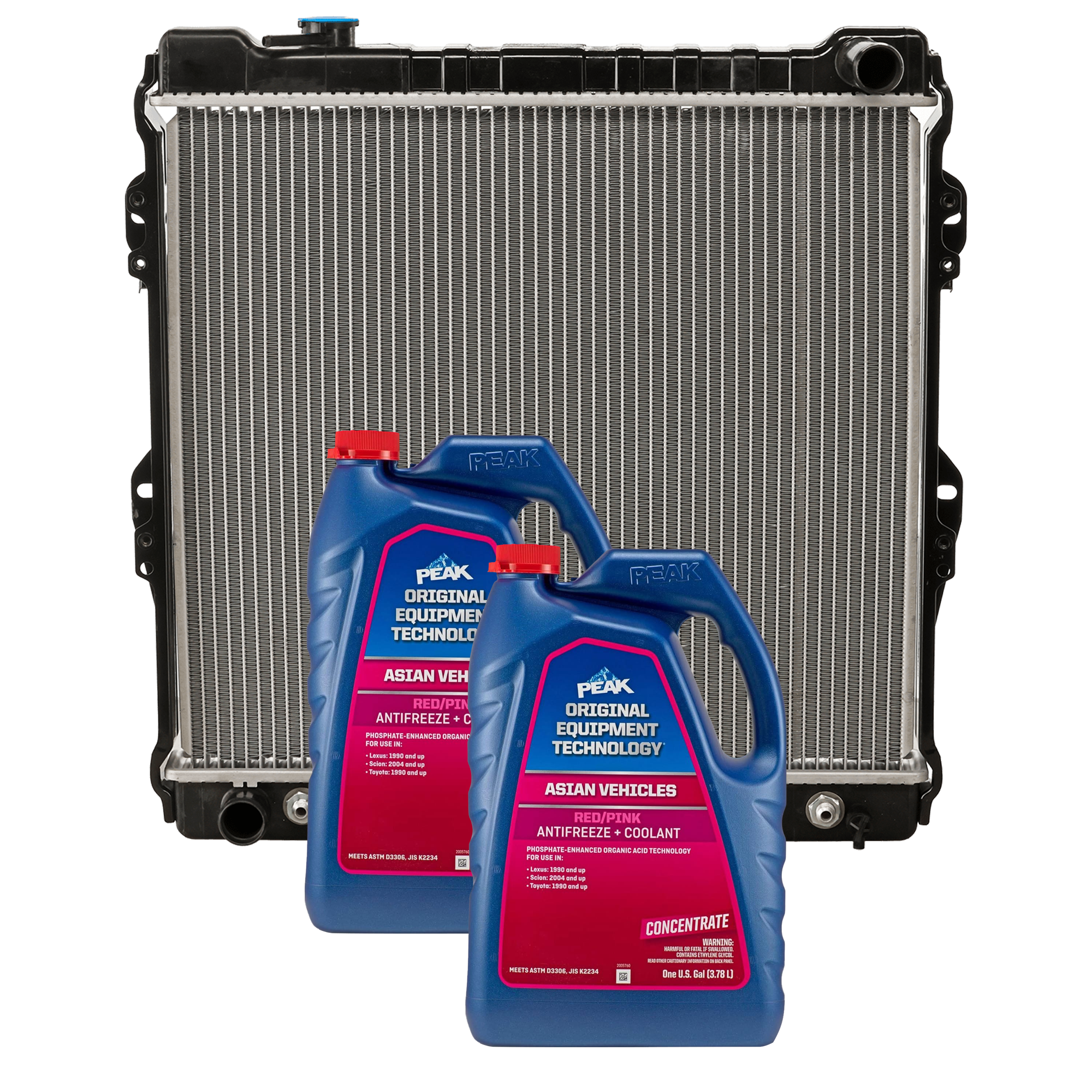 AM 4RUNNER 89-92 RADIATOR 3 pc kit with Coolant Antifreeze SKU P50-86-374ROEM 2