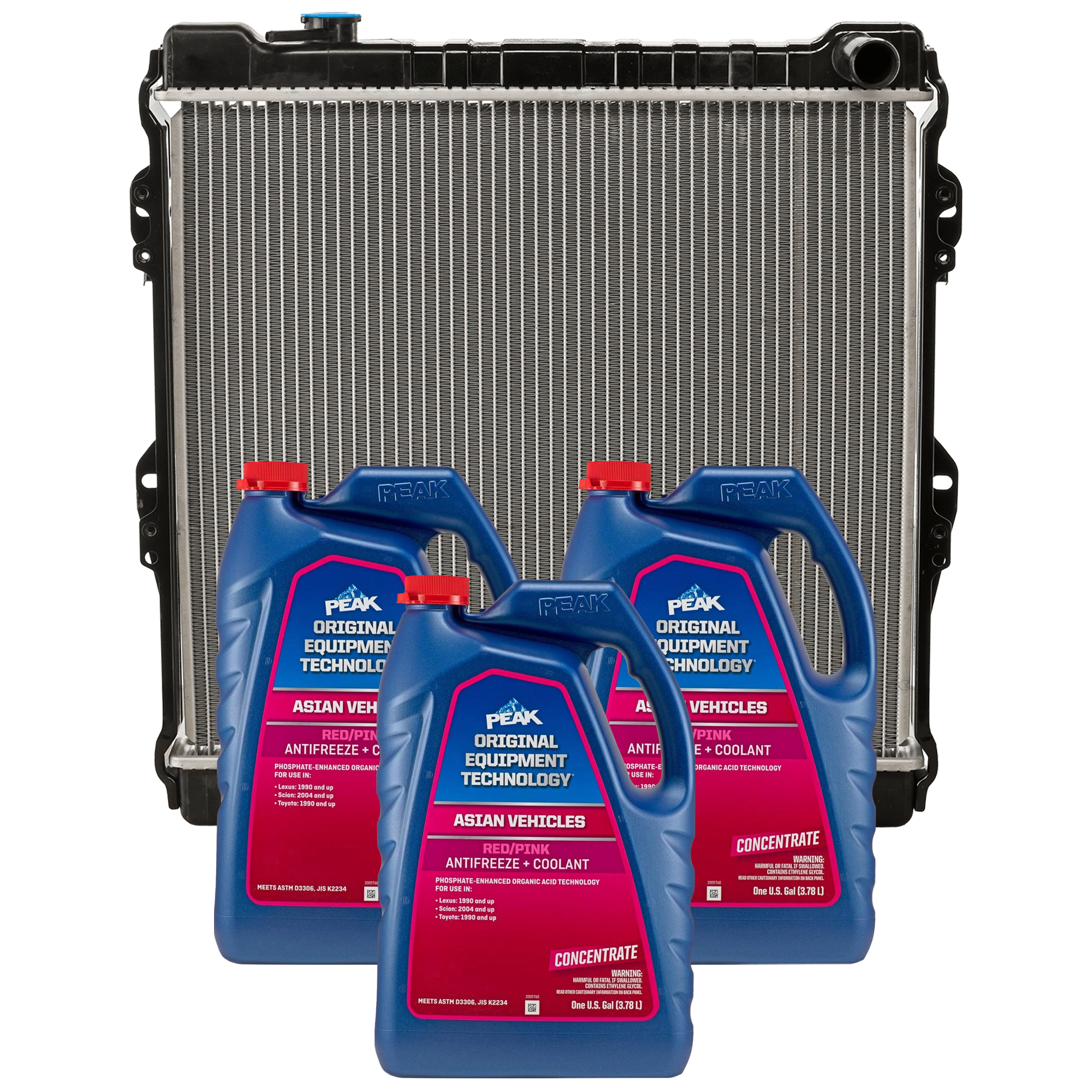 AM PICKUP 88-95 RADIATOR 4 pc kit with Coolant Antifreeze SKU P50-86-374ROEM 3
