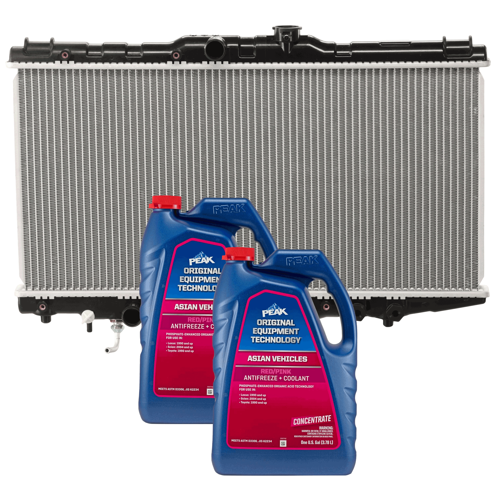AM COROLLA 88-92 RADIATOR 3 pc kit with Coolant Antifreeze SKU P539-86-374ROEM 2