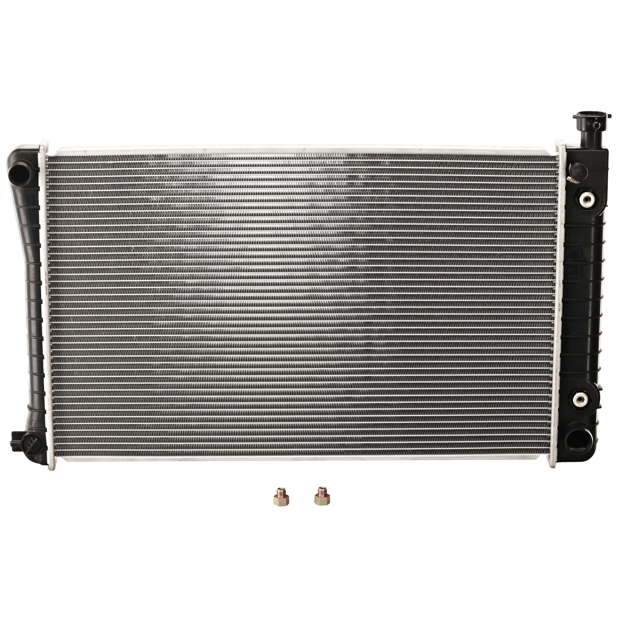 AM C K SERIES P U 88-95 RADIATOR 6-8 Cyl. Engines w o Engine Oil Cooler 28 Between Tanks SKU P618 Partslink GM3010257 OEM 52489379