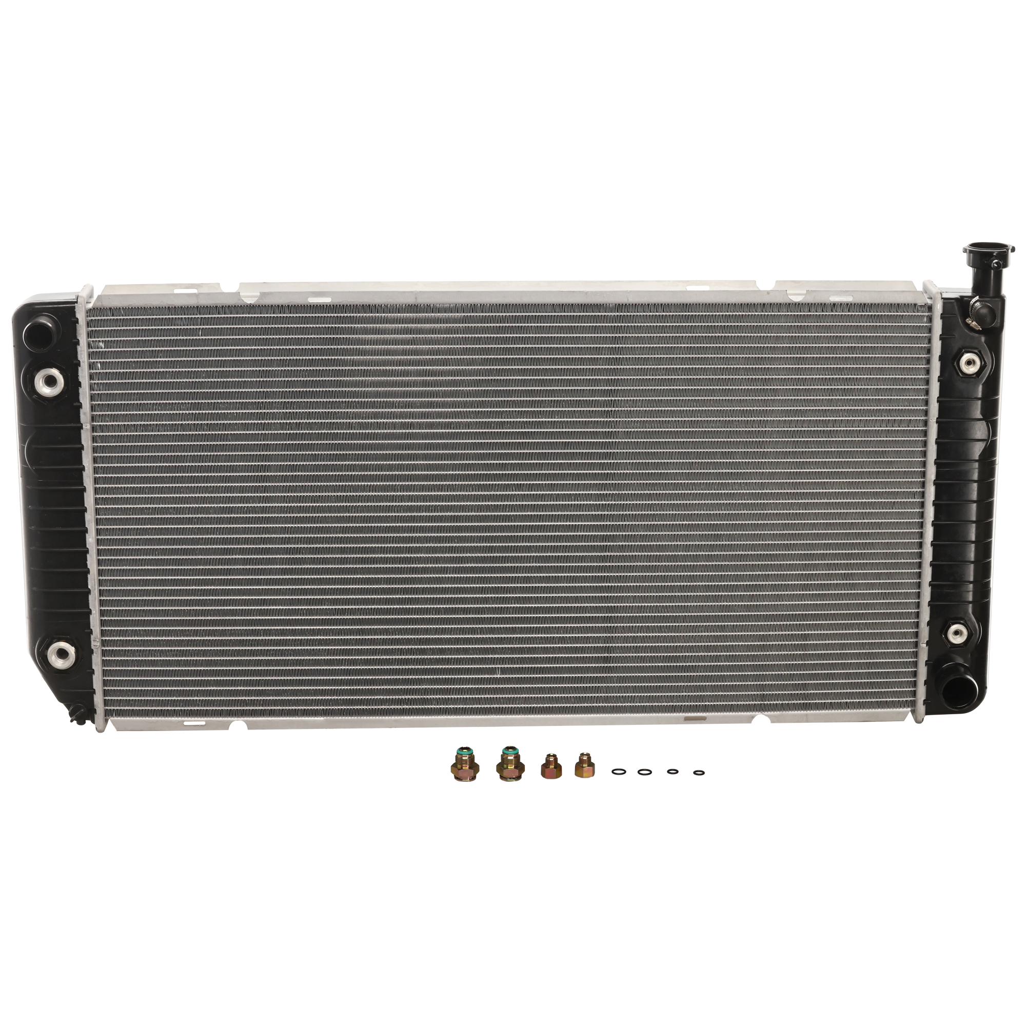 AM C K SERIES P U 88-93 RADIATOR 34x17-2 row core w Engine Oil Cooler SKU P624 Partslink GM3010232 OEM 52478818