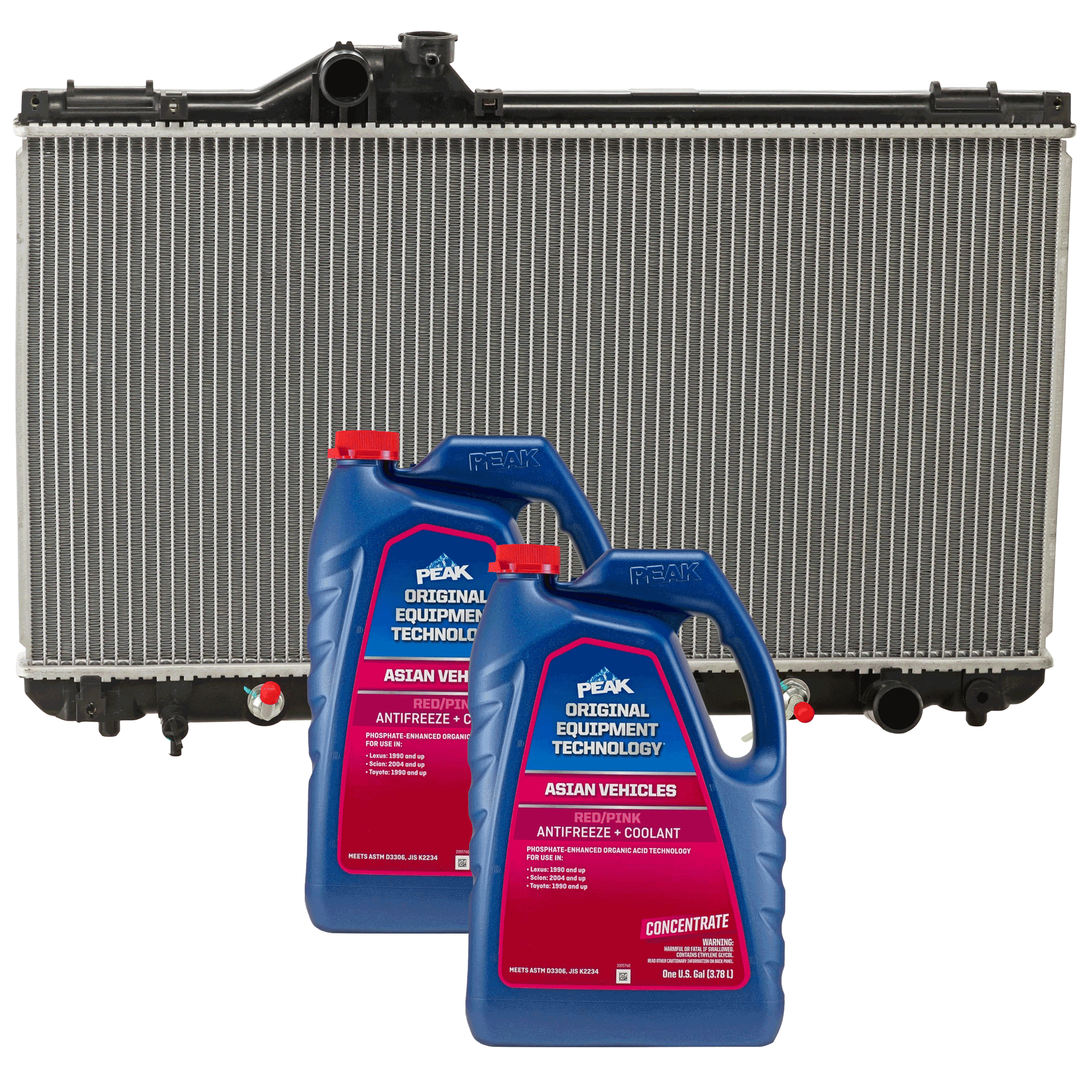 AM IS300-04-05 RADIATOR 3 pc kit with Coolant Antifreeze SKU P7002P 86-174POEM 2