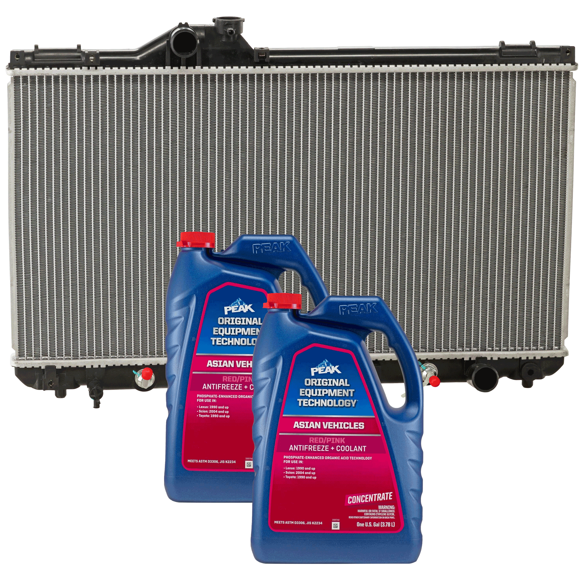 AM IS300-01-03 RADIATOR 3 pc kit with Coolant Antifreeze SKU P7002P 86-374ROEM 2