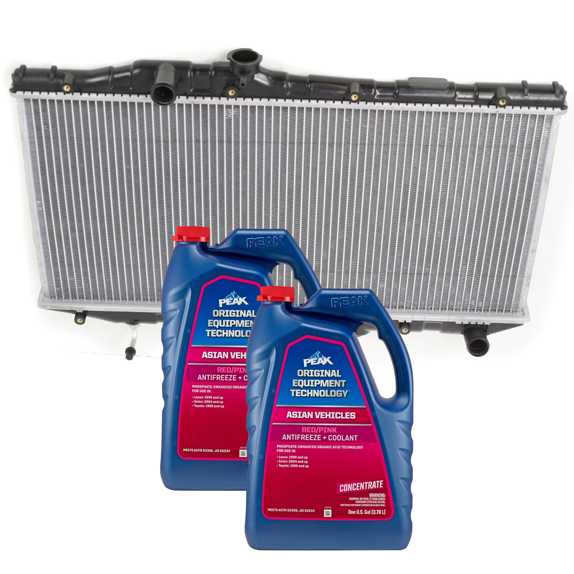 AM CAMRY 88-91 RADIATOR 3 pc kit with Coolant Antifreeze SKU P870-86-374ROEM 2