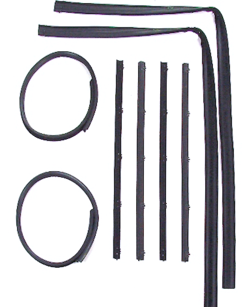 AM FULL SIZE PICKUP 72-79 FRONT DOOR WEATHERSTRIP SET Deluxe Bel SKU PCNF450715