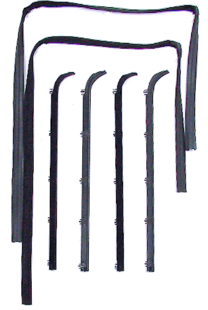AM Beltline and Glassrun Molding Kit 6 Piece Set Left and Right Hand SKU PCNF450716