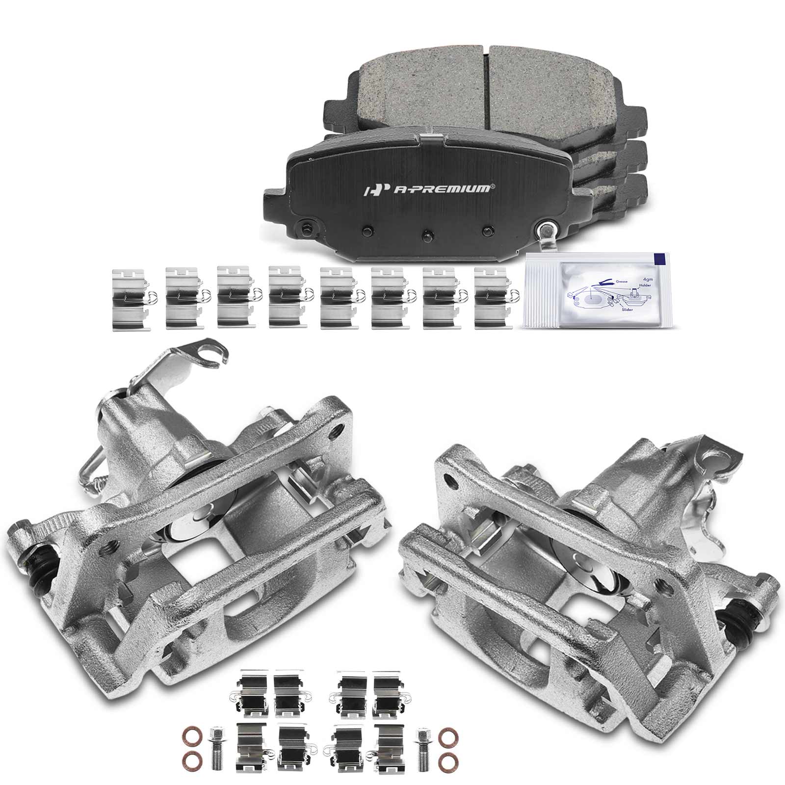 AM Brake Kit With Calipers SKU PRMAPBC3466 OEM P1596 QC1596 BC1596 SBC1596 AC