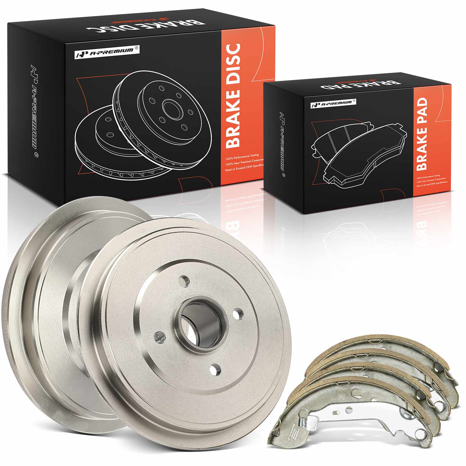 AM Brake Drum and Shoe Kit SKU PRMAPBDS0116 OEM 12342030-12342030 S1020