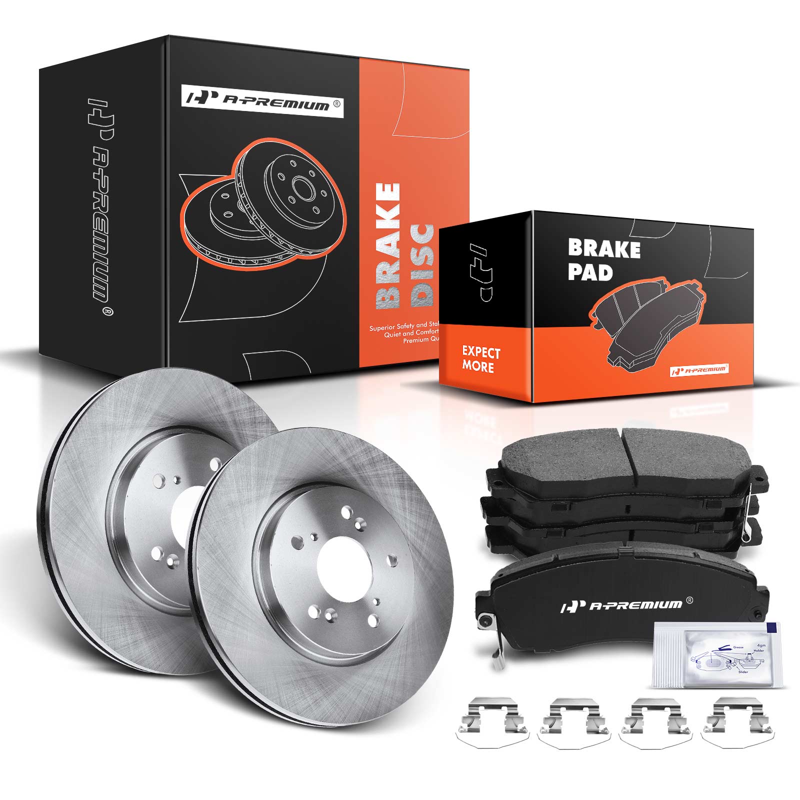 AM Brake Disc and Pad Kit SKU PRMAPBRPR110 OEM R31455-980515-12040073 RAD2811