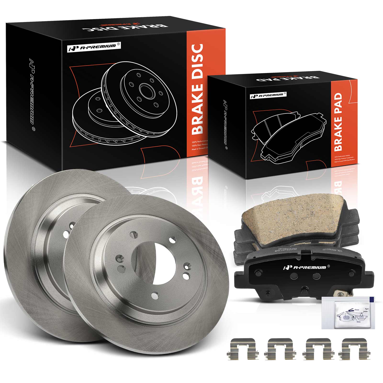 AM Brake Disc and Pad Kit SKU PRMAPBRPR1418 OEM 12150029-31624 BR901430-981009