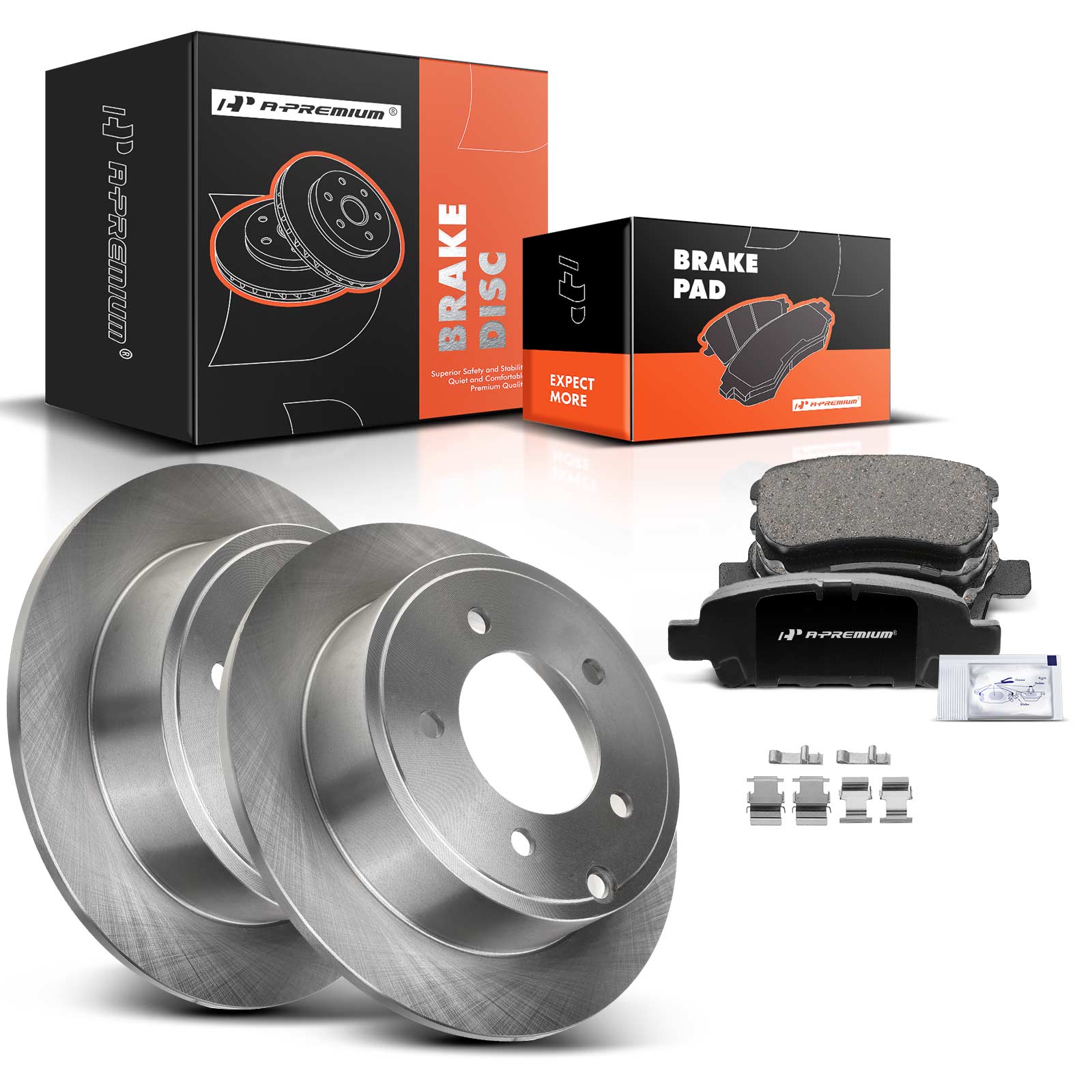 AM Brake Disc and Pad Kit SKU PRMAPBRPR141 OEM R53036-12163066 BR900334 AR837